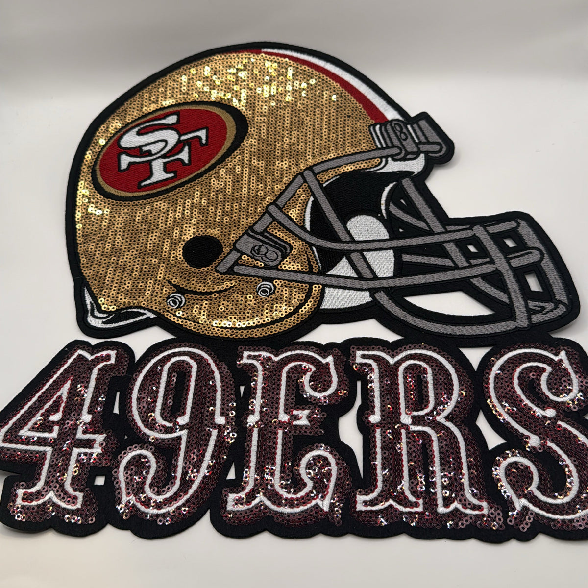 San Francisco Football Helmet Sequin Patch