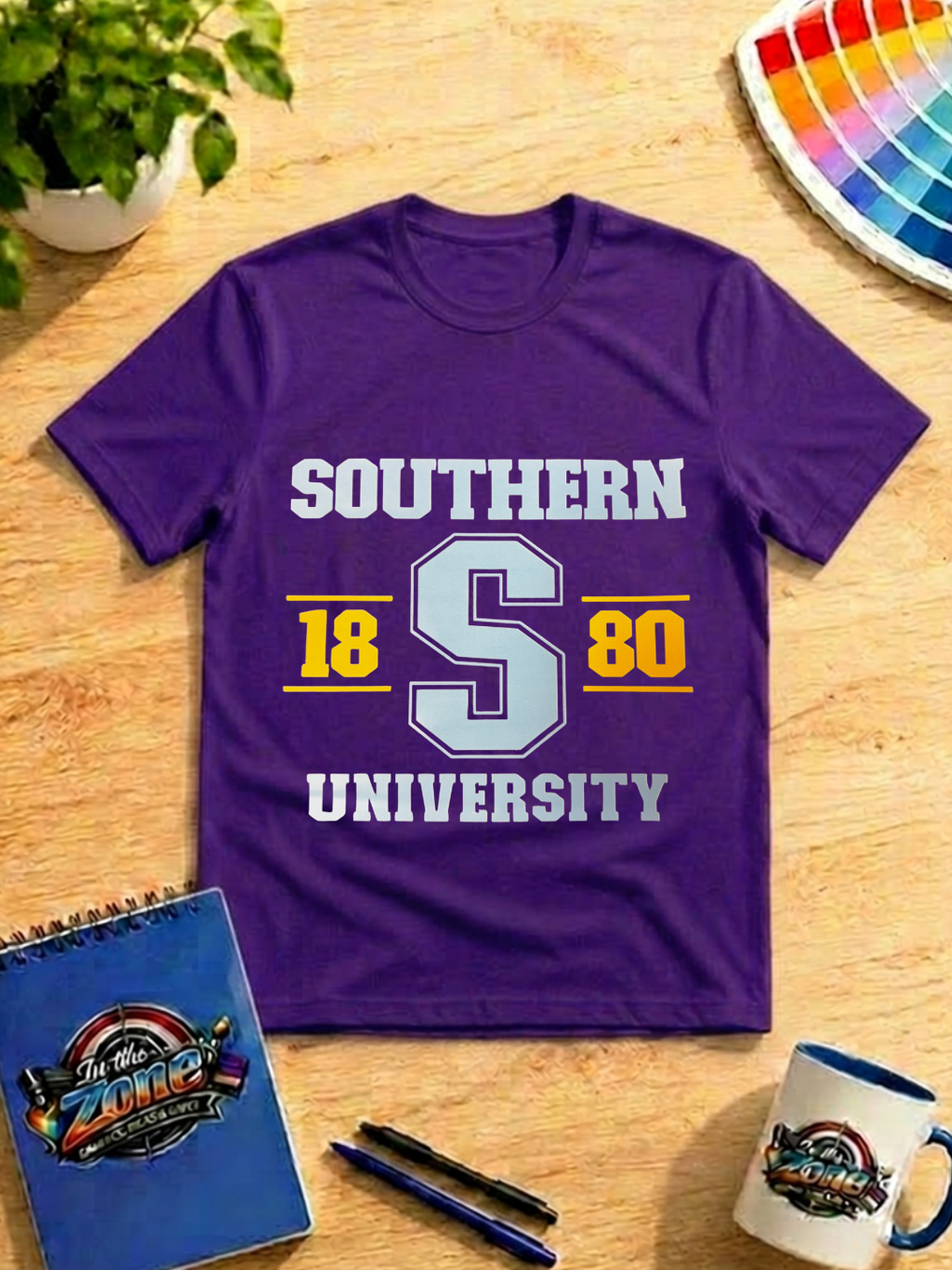 Southern University 1880 Graphic T-Shirt – Purple & Gold Collegiate Design