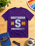 Southern University 1880 Graphic T-Shirt – Purple & Gold Collegiate Design