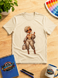 Fashion Girl Graphic T-Shirt – Stylish Blonde Locs Doll Design
