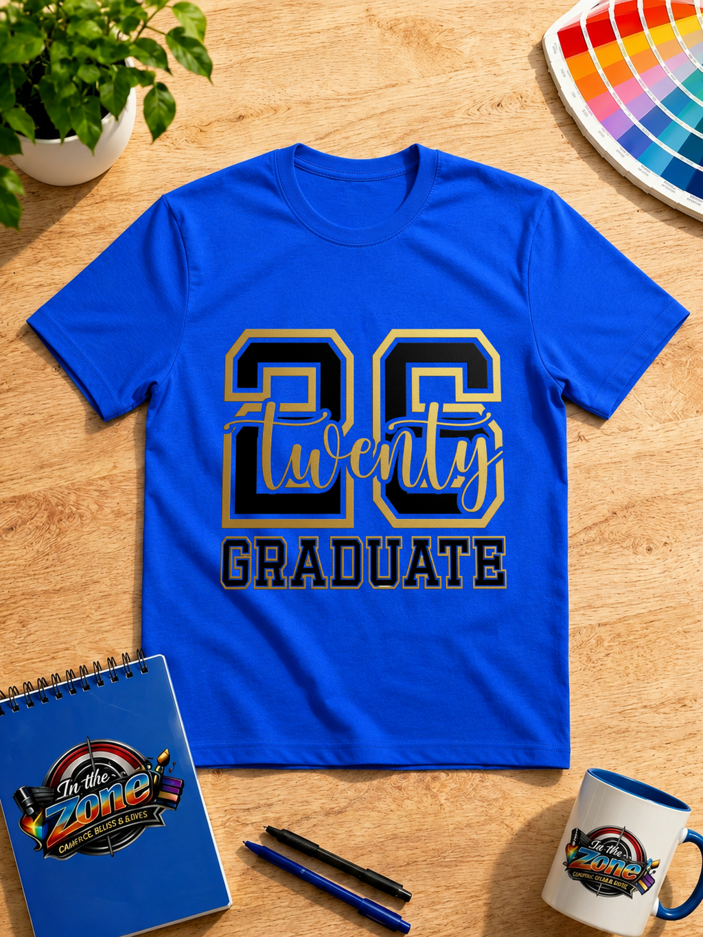 Class of 2026 Twenty 26 Graduate Graphic T-Shirt – Black & Gold Graduation Design