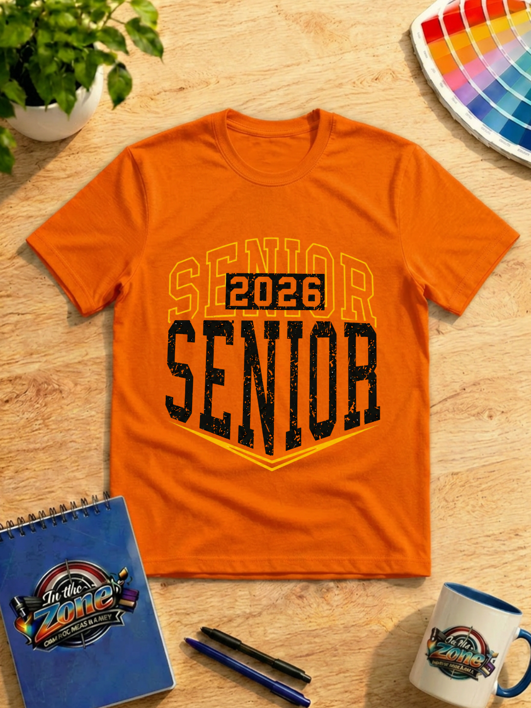 Senior 2026 Graphic T-Shirt – Class of 2026 Distressed Graduation Design