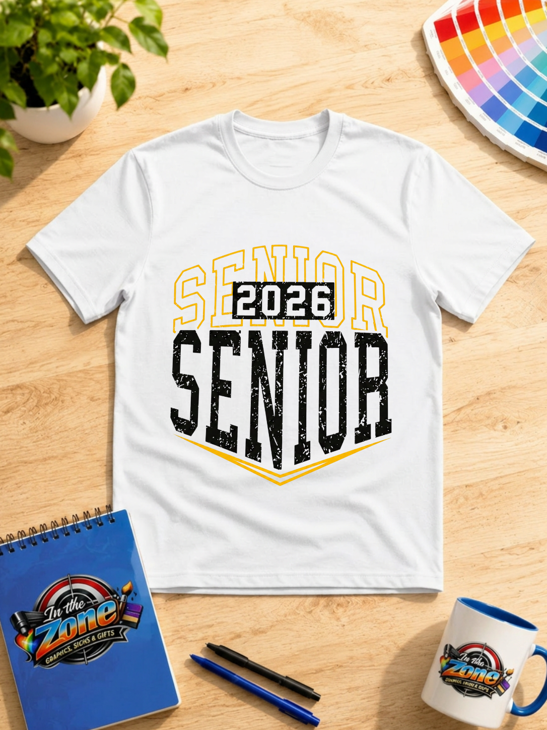 Senior 2026 Graphic T-Shirt – Class of 2026 Distressed Graduation Design