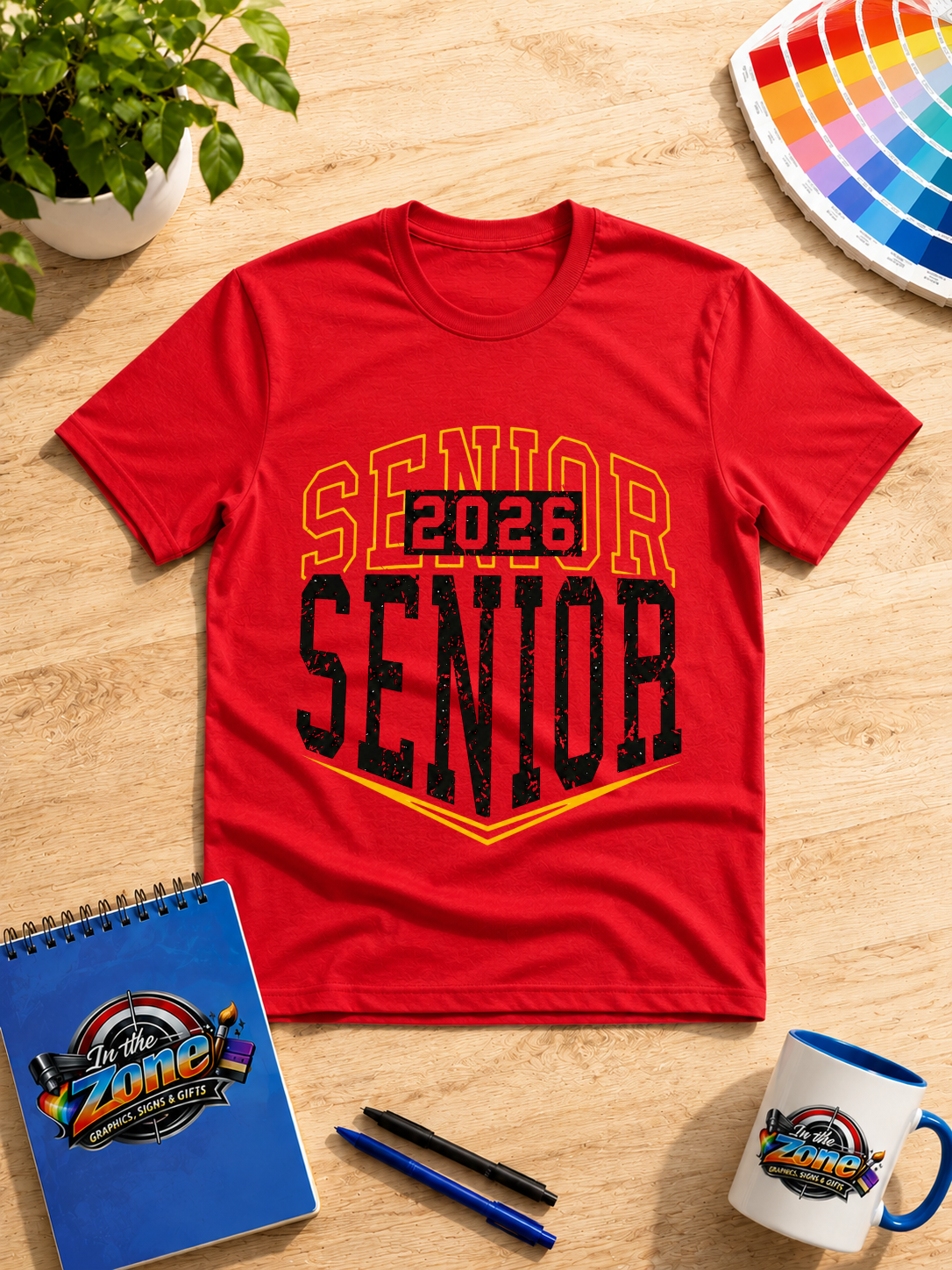 Senior 2026 Graphic T-Shirt – Class of 2026 Distressed Graduation Design
