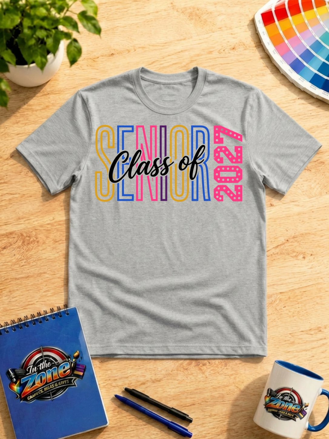 Class of 2027 Senior Graphic T-Shirt | Colorful Graduation Year Shirt