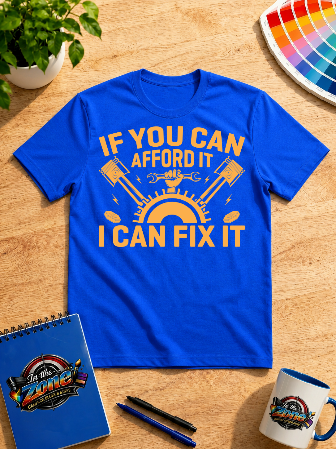If You Can Afford It, I Can Fix It – Mechanic Graphic T-Shirt in Yellow | Auto Repair Gift
