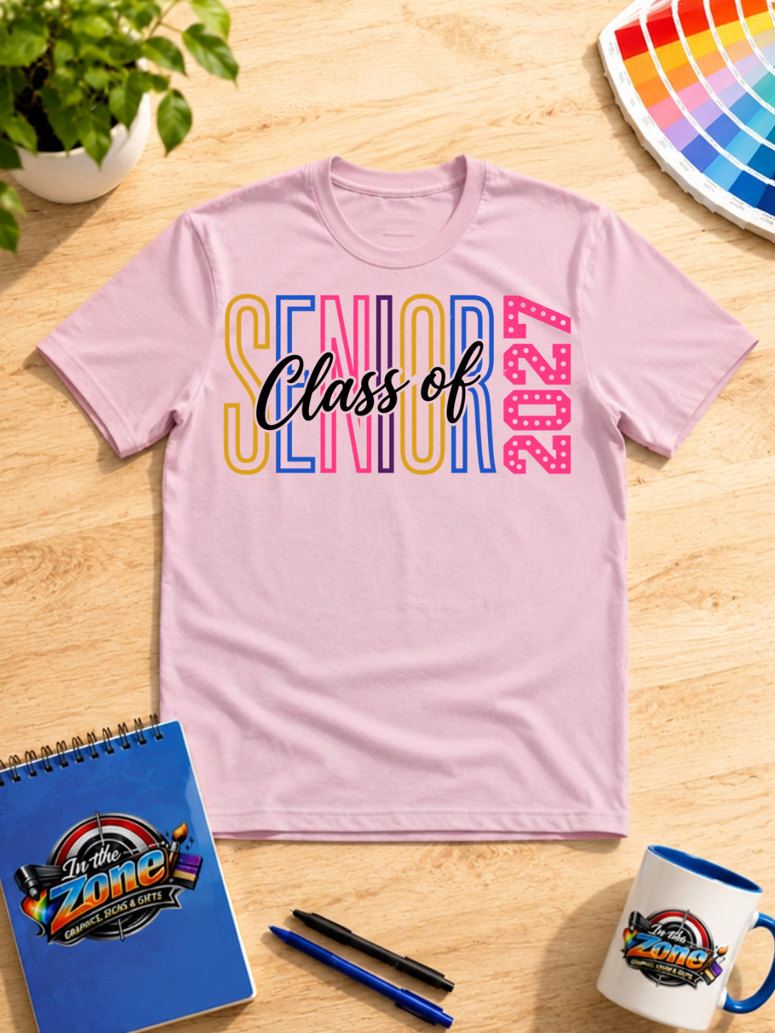 Class of 2027 Senior Graphic T-Shirt | Colorful Graduation Year Shirt