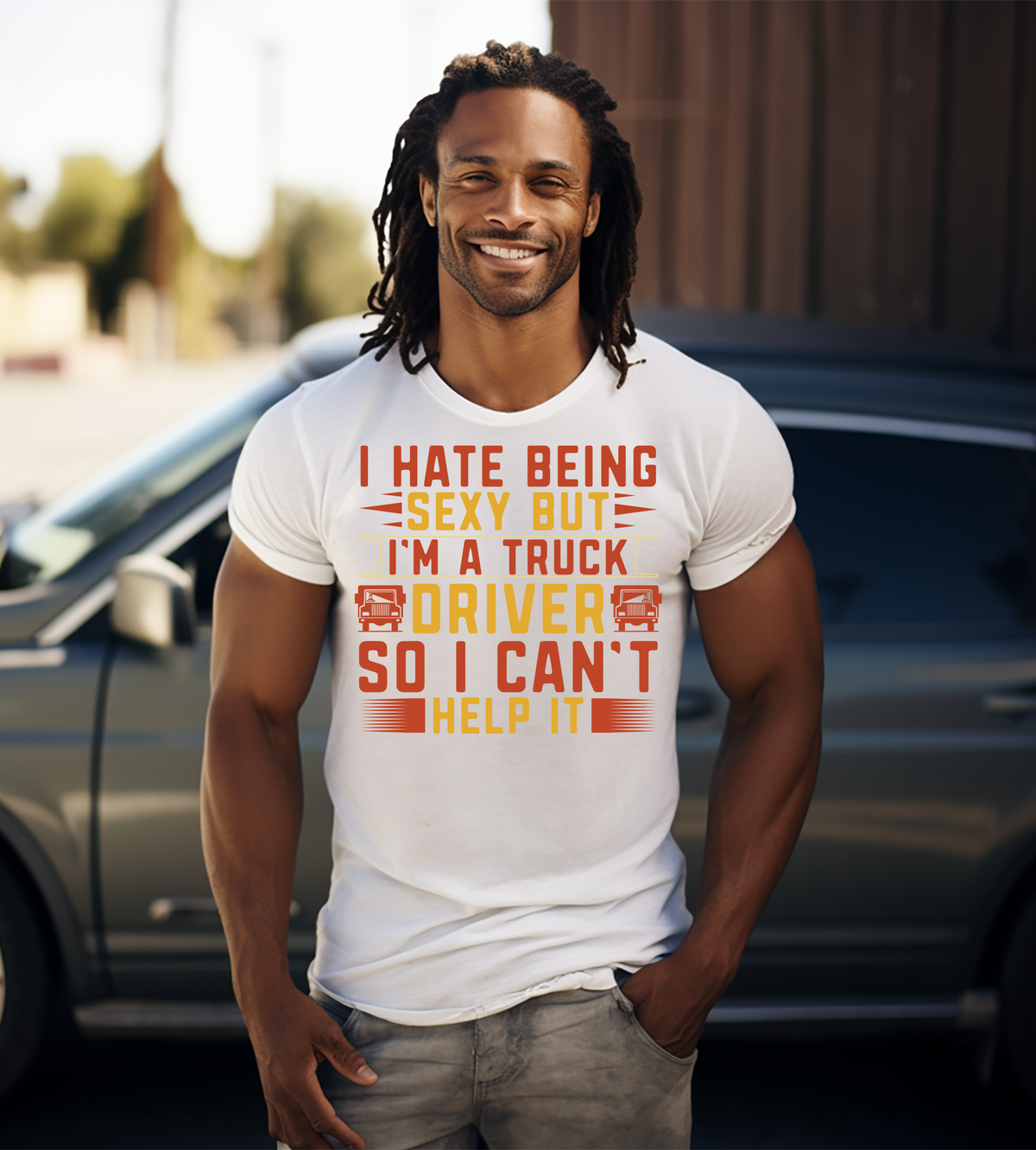 I Hate Being Sexy But I'm a Truck Driver Graphic Shirt | Funny Trucker Gift