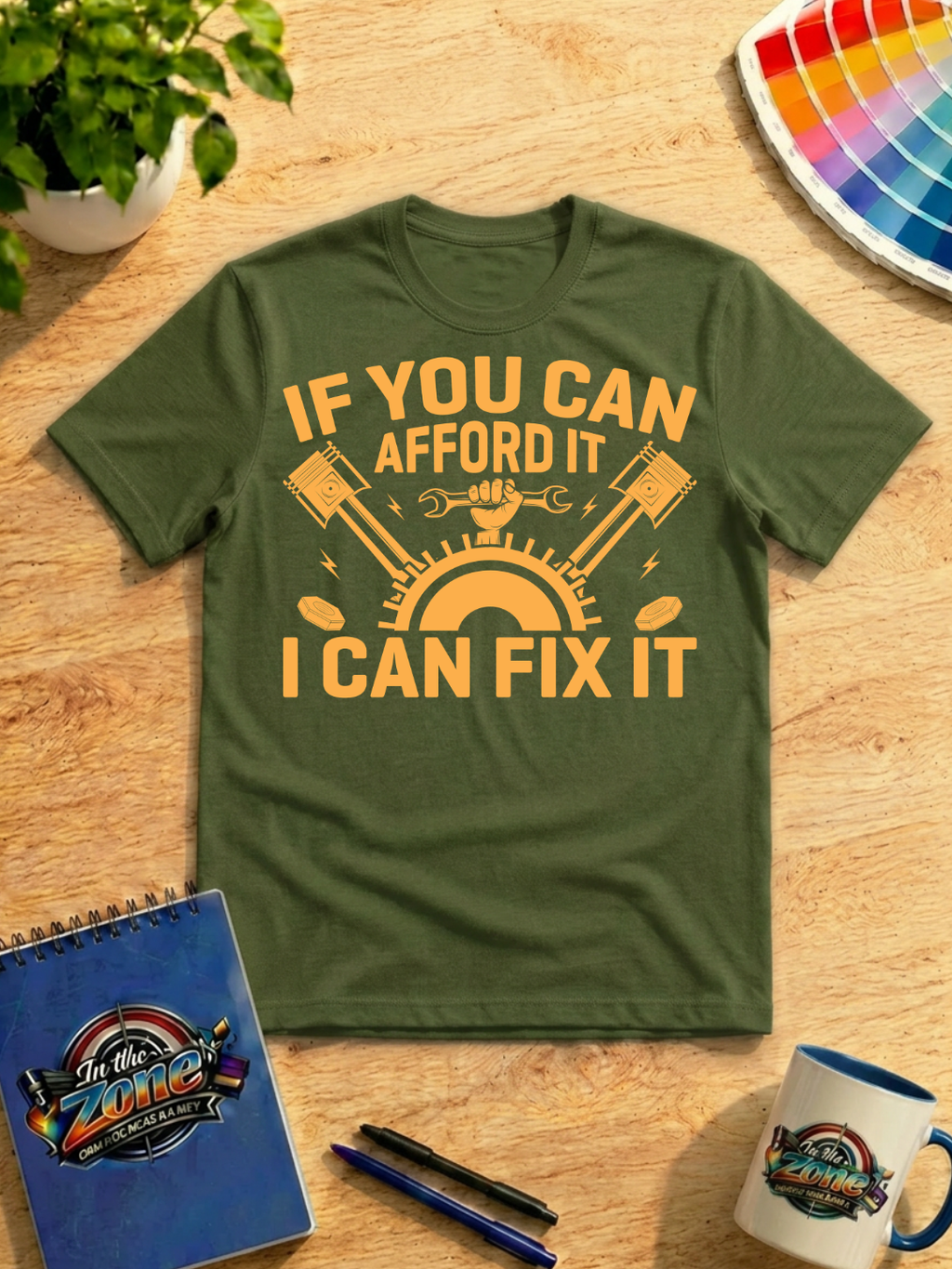 If You Can Afford It, I Can Fix It – Mechanic Graphic T-Shirt in Yellow | Auto Repair Gift