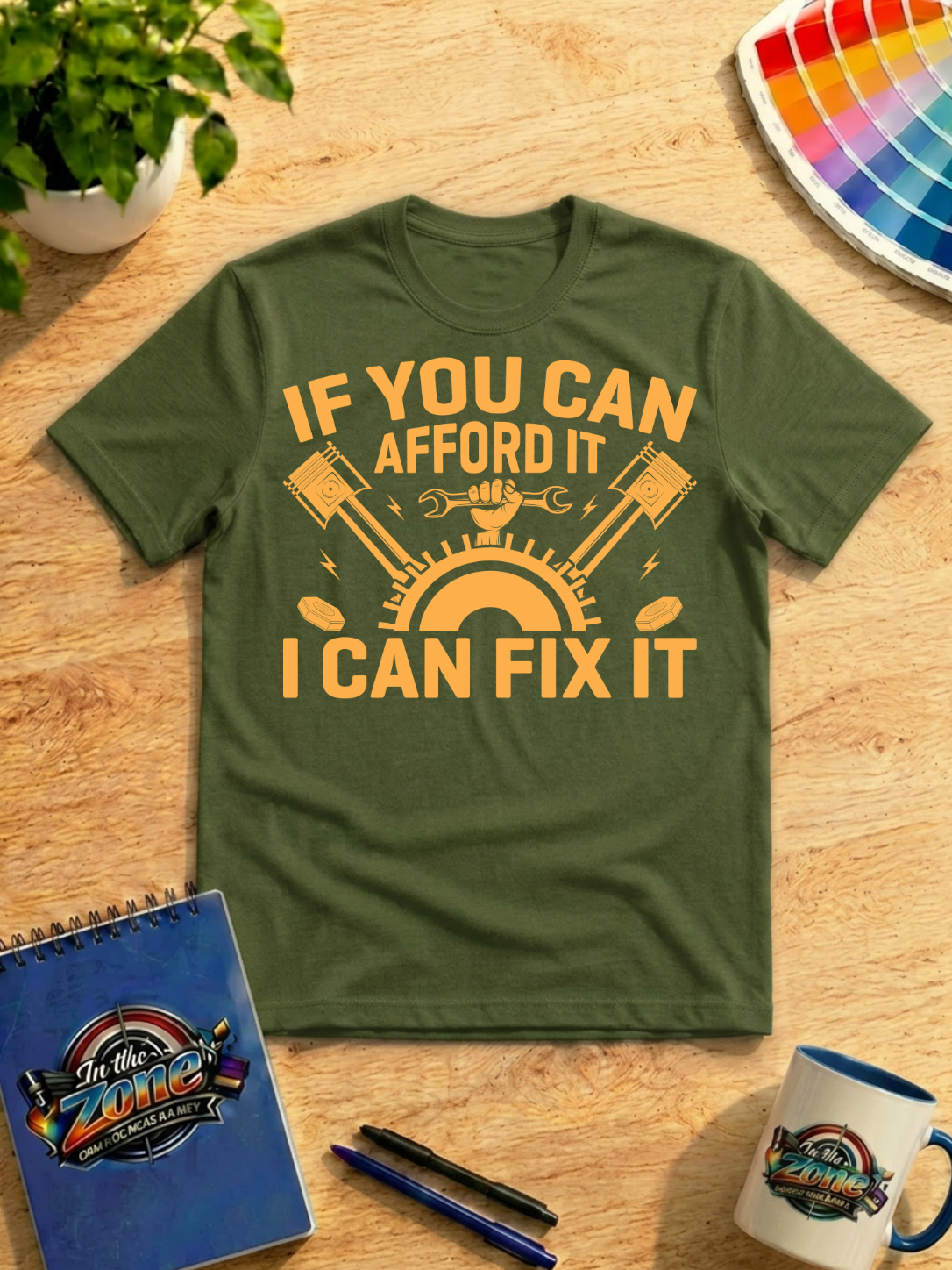 If You Can Afford It, I Can Fix It – Mechanic Graphic T-Shirt in Yellow | Auto Repair Gift