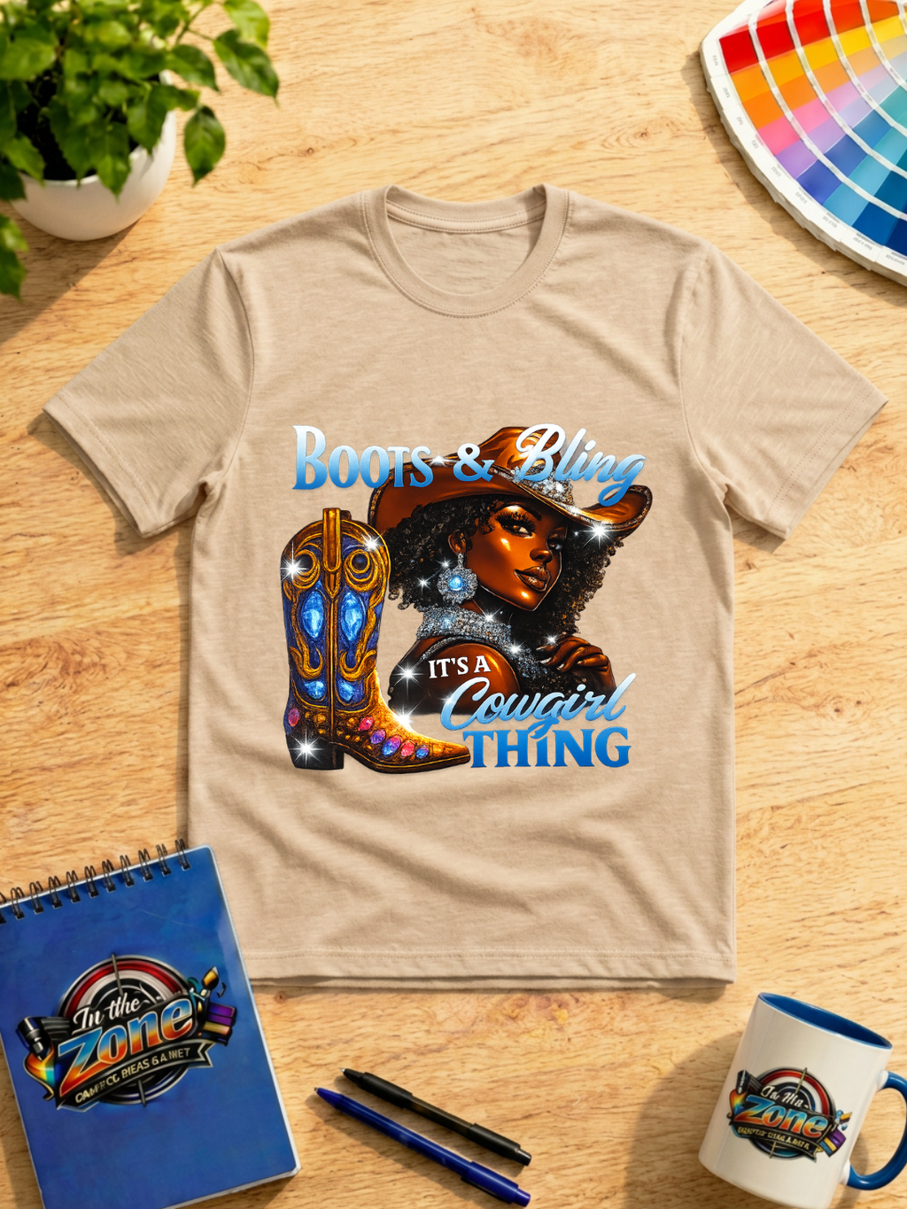 Boots & Bling Cowgirl Graphic T-Shirt – It’s a Cowgirl Thing Western Tee