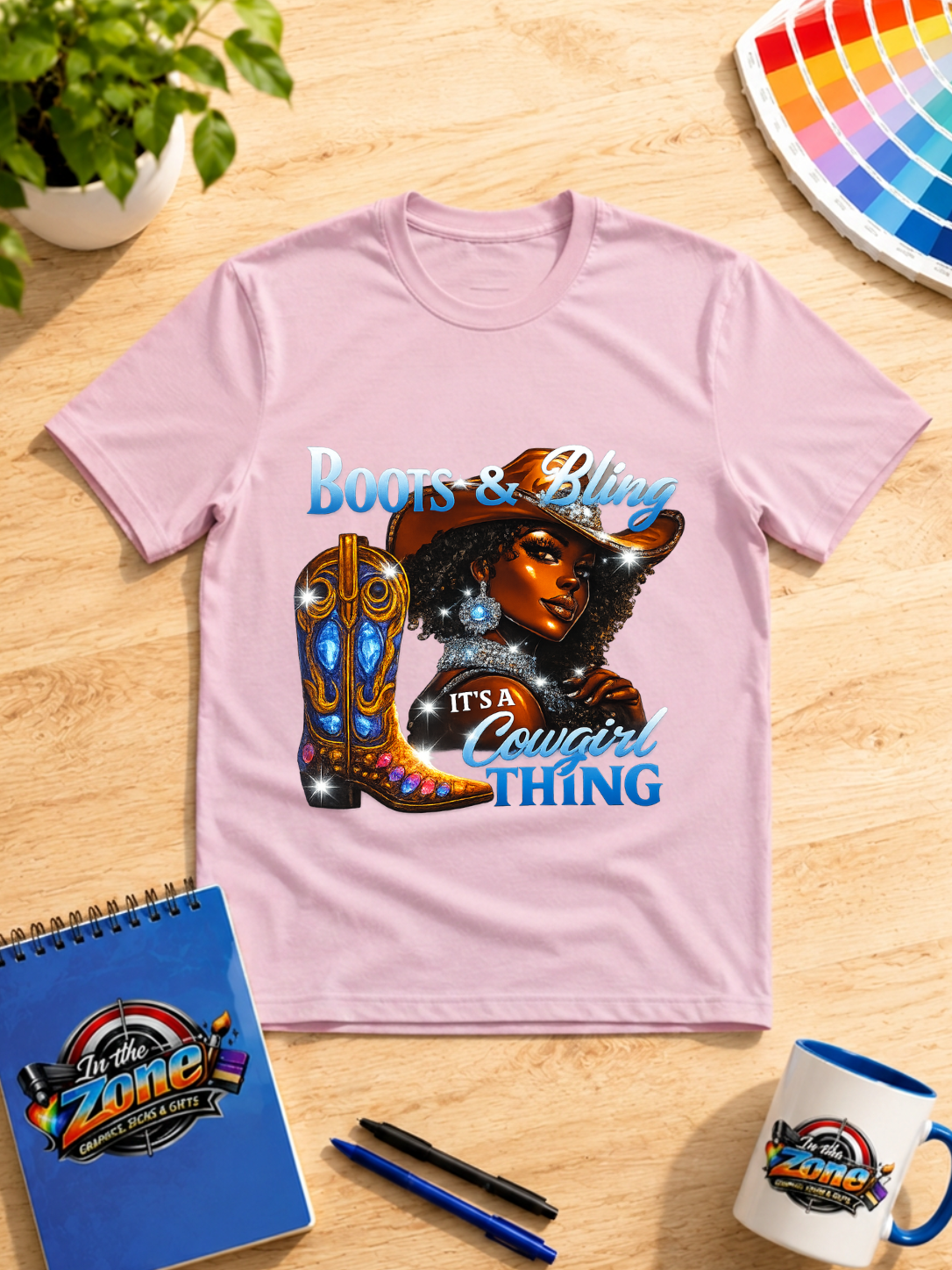 Boots & Bling Cowgirl Graphic T-Shirt – It’s a Cowgirl Thing Western Tee