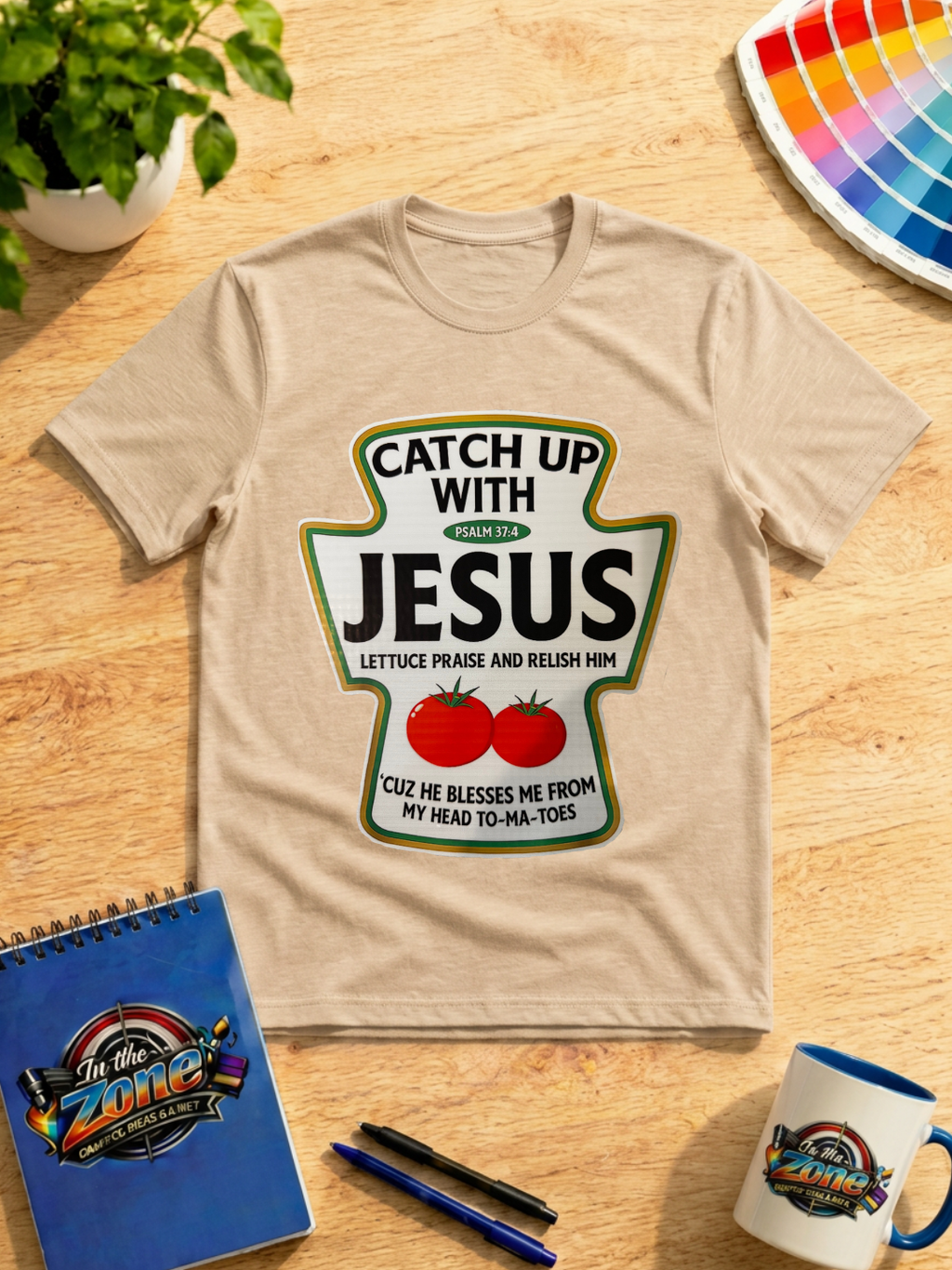 Catch Up With Jesus Graphic T-Shirt – Funny Christian Faith Tee