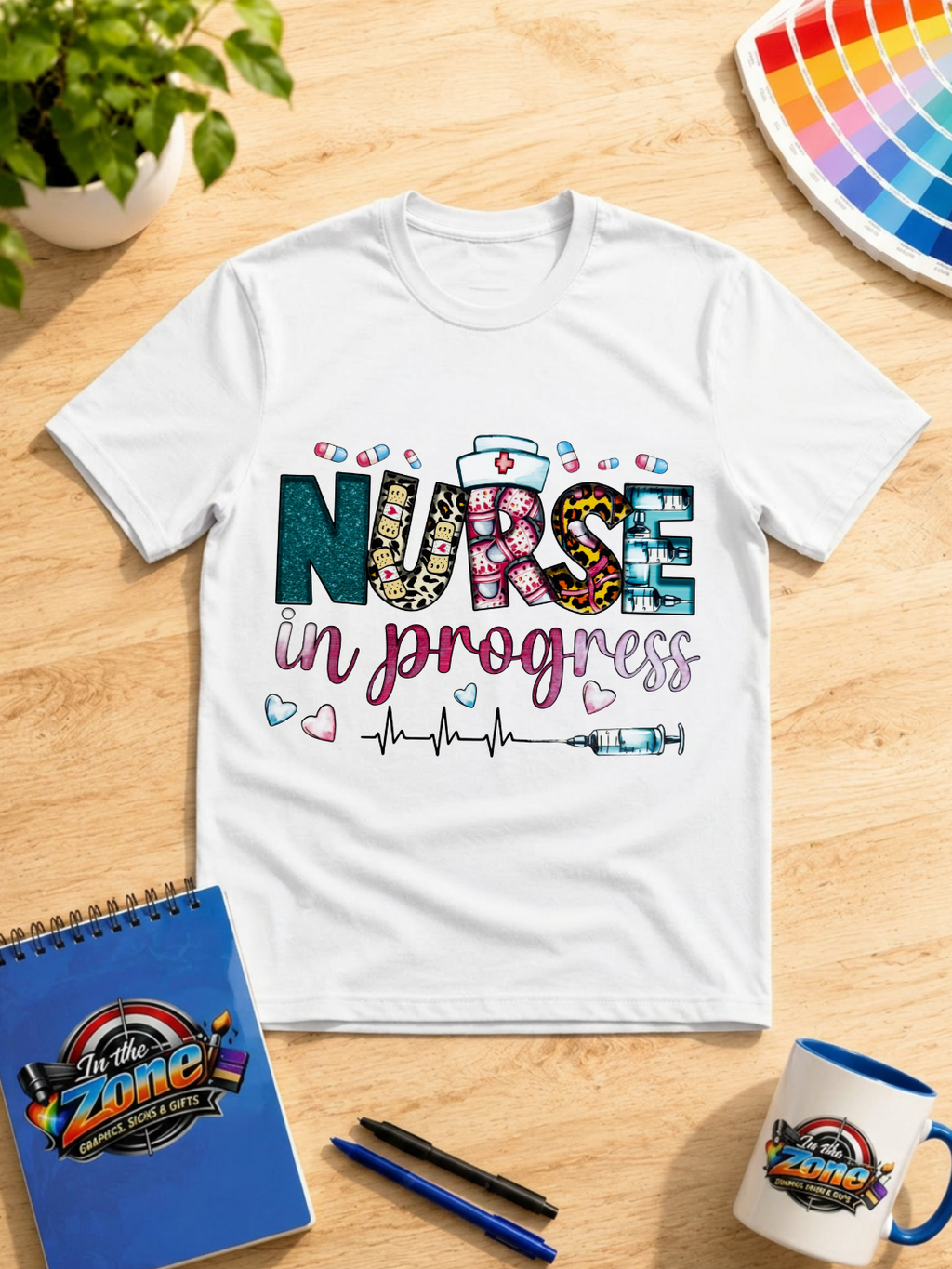 Nurse in Progress Nursing Student Graphic T-Shirt