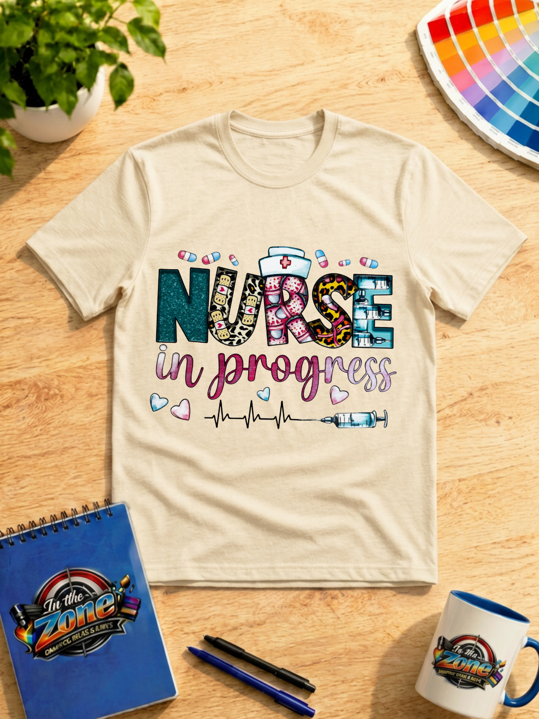Nurse in Progress Nursing Student Graphic T-Shirt