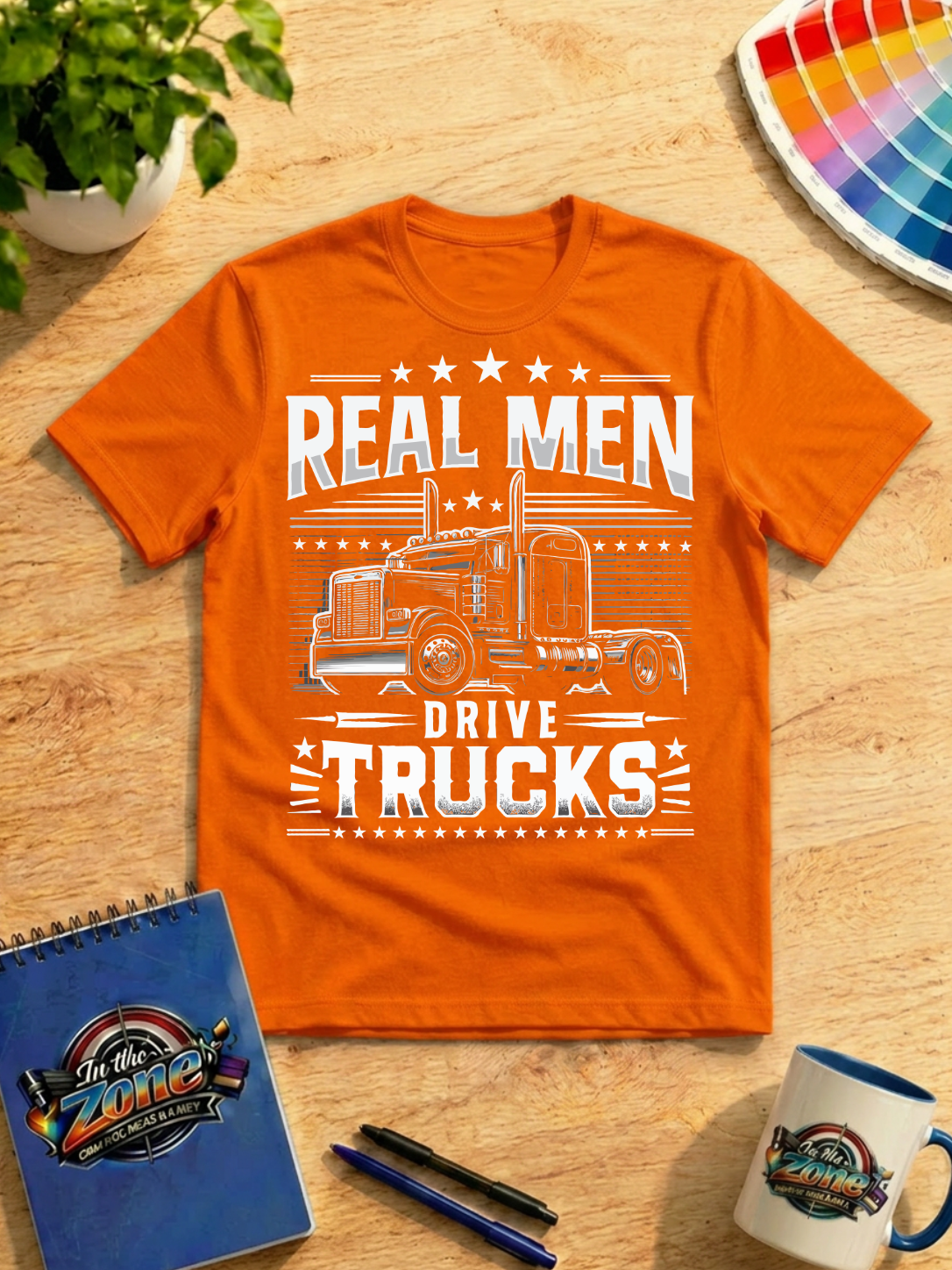Real Men Drive Trucks – Semi Truck Graphic T-Shirt | Trucker Gift