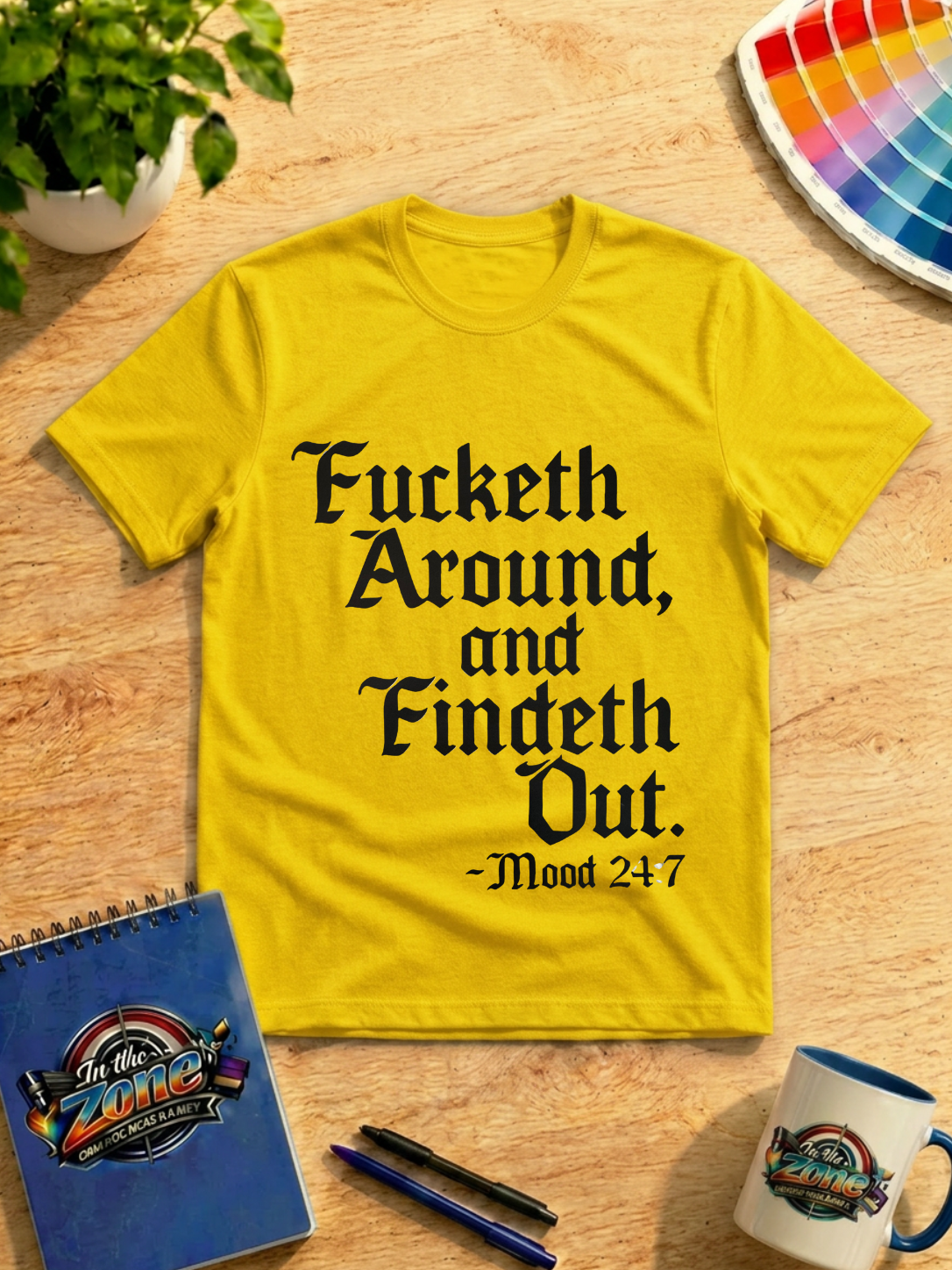 F Around & Find Out Gothic Quote Graphic T-Shirt