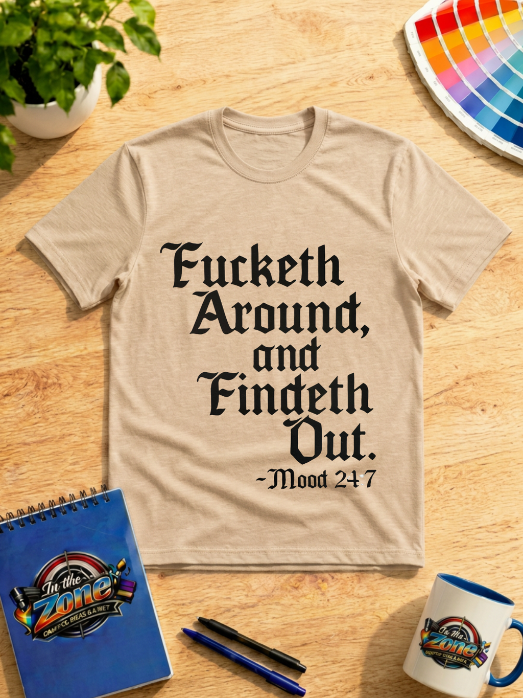 F Around & Find Out Gothic Quote Graphic T-Shirt