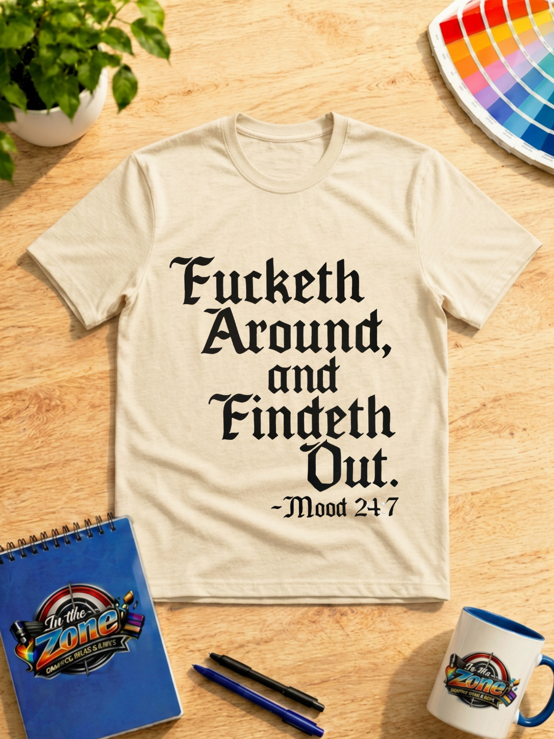 F Around & Find Out Gothic Quote Graphic T-Shirt