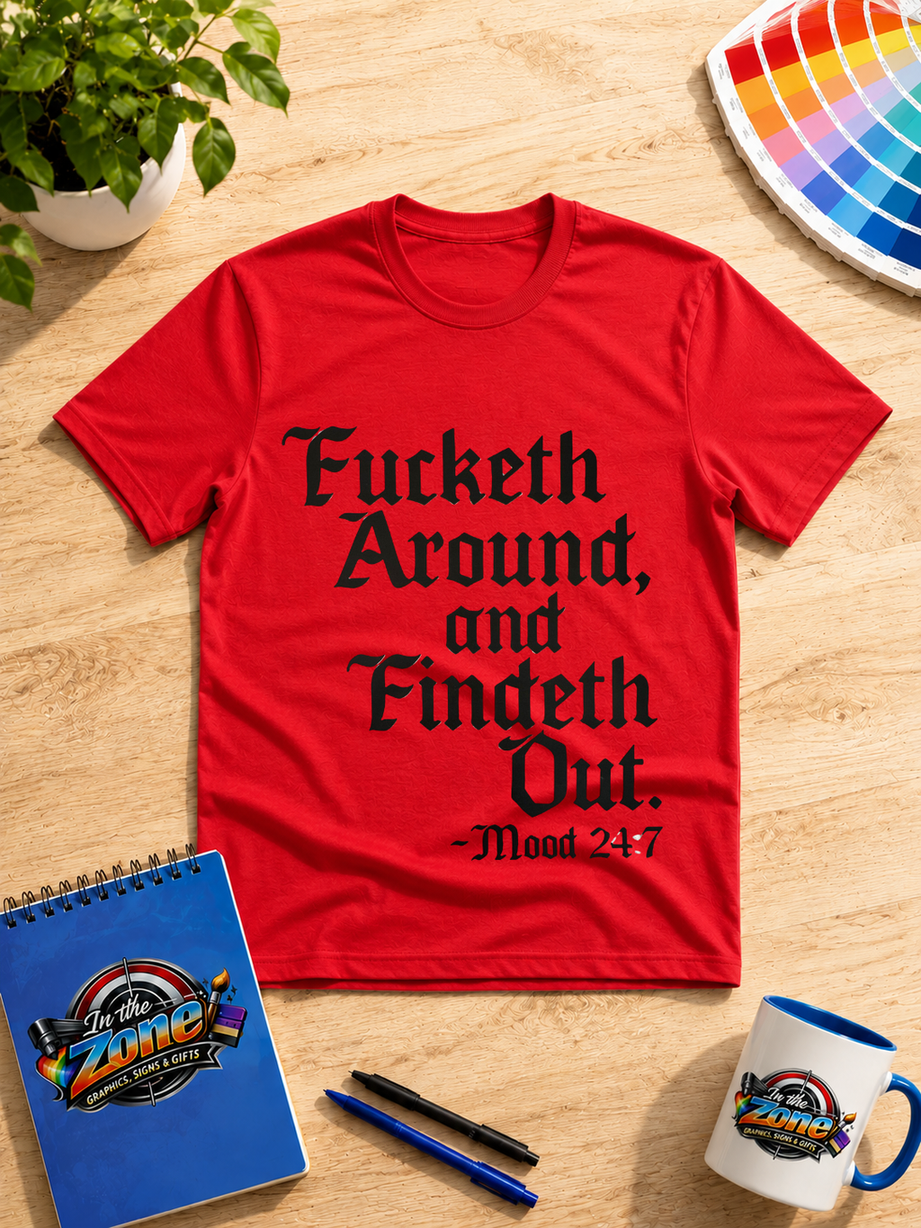 F Around & Find Out Gothic Quote Graphic T-Shirt