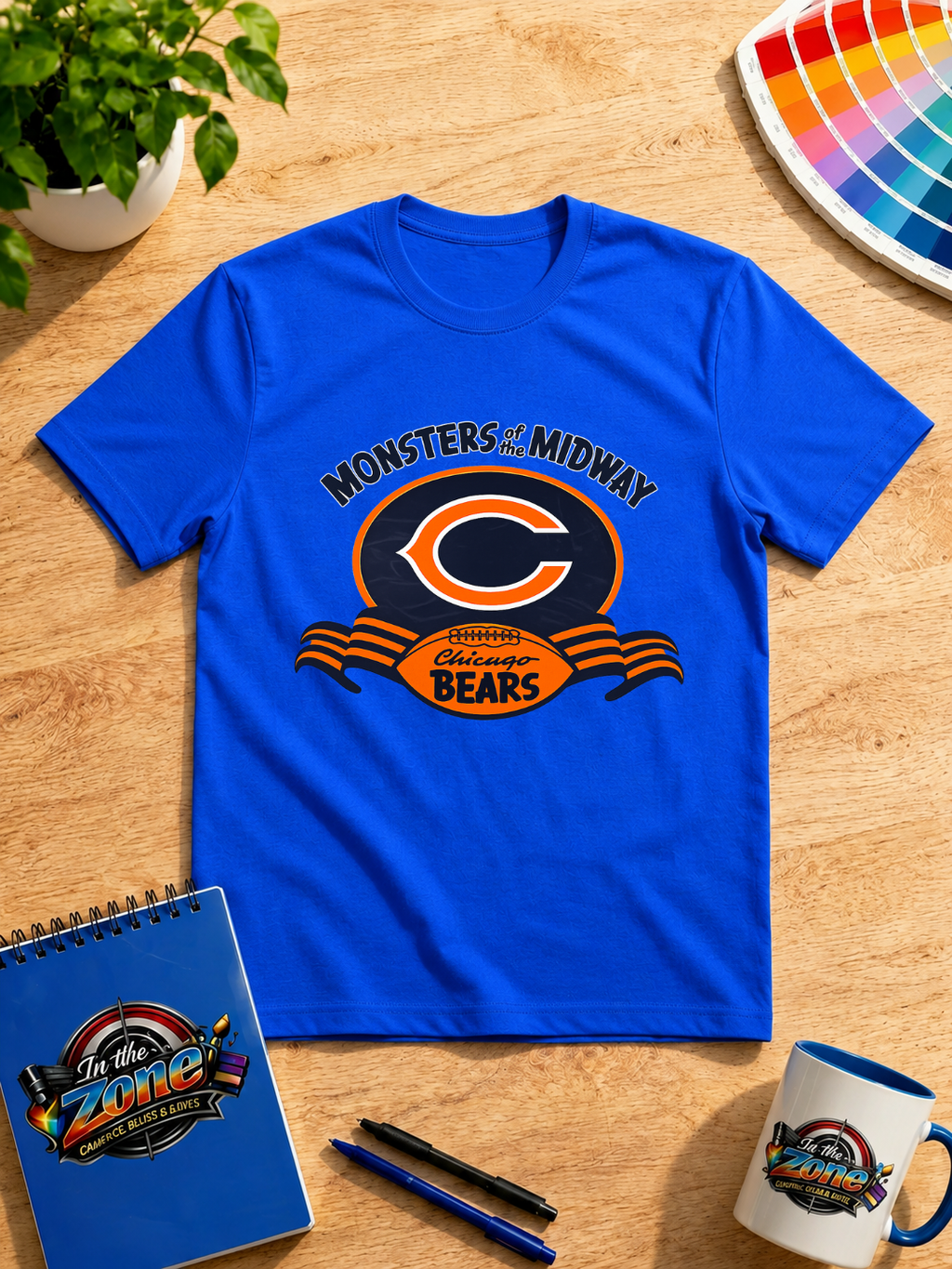 Monsters of the Midway Chicago Bears Football Graphic T-Shirt