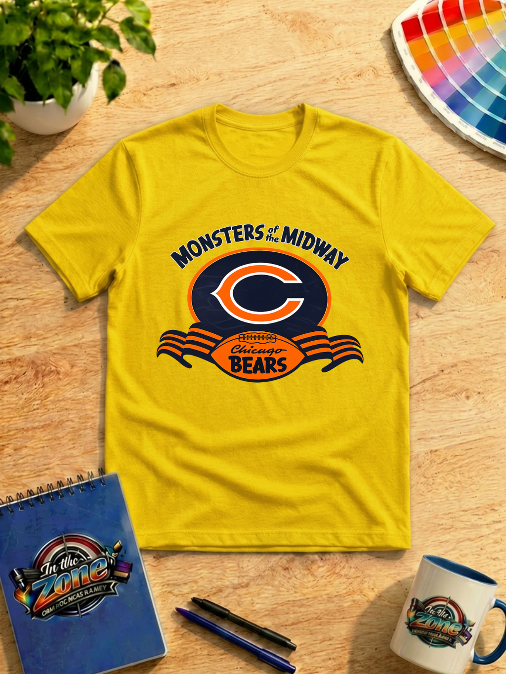 Monsters of the Midway Chicago Bears Football Graphic T-Shirt