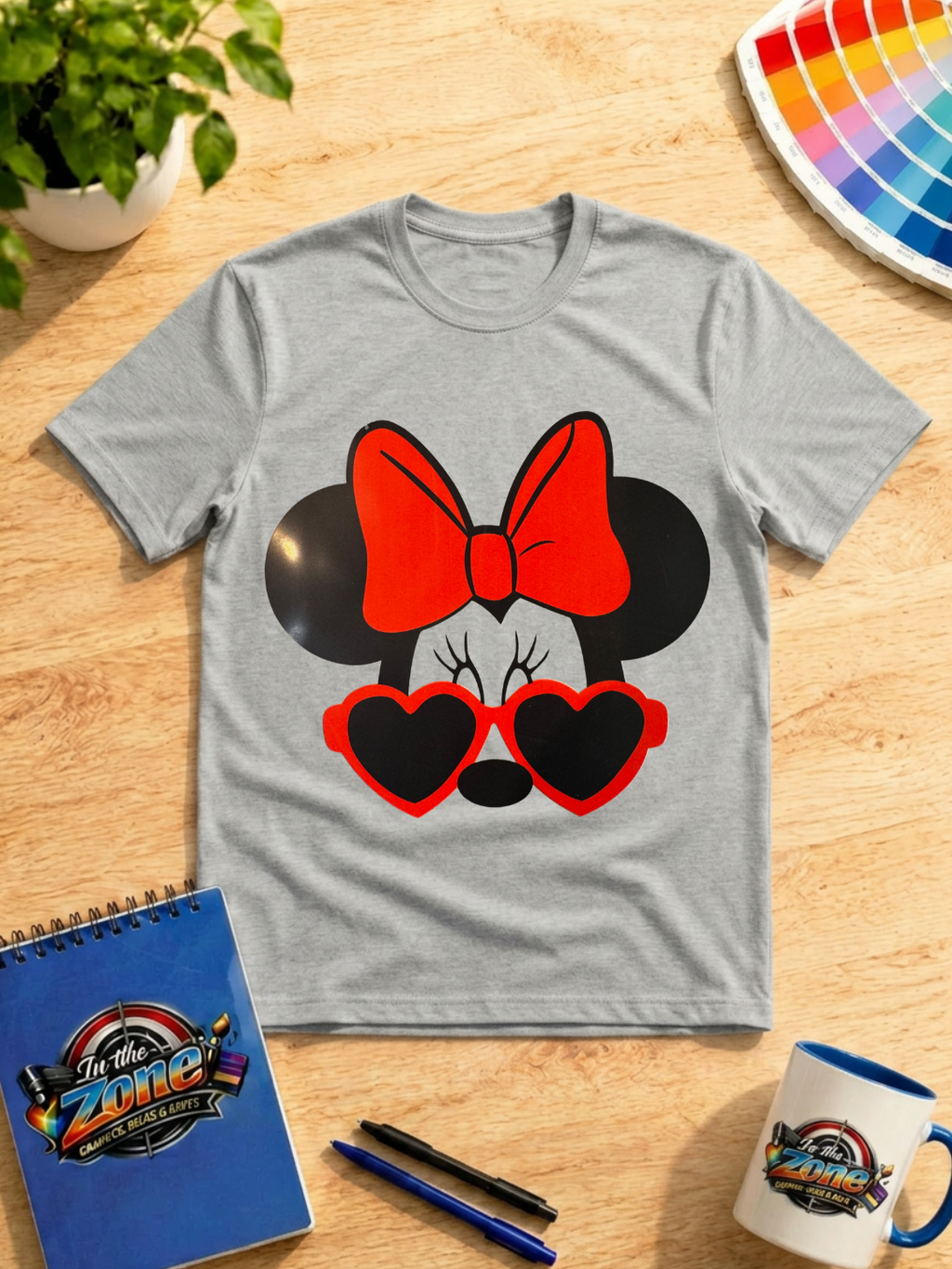 Mouse Bow & Heart Sunglasses Graphic T-Shirt