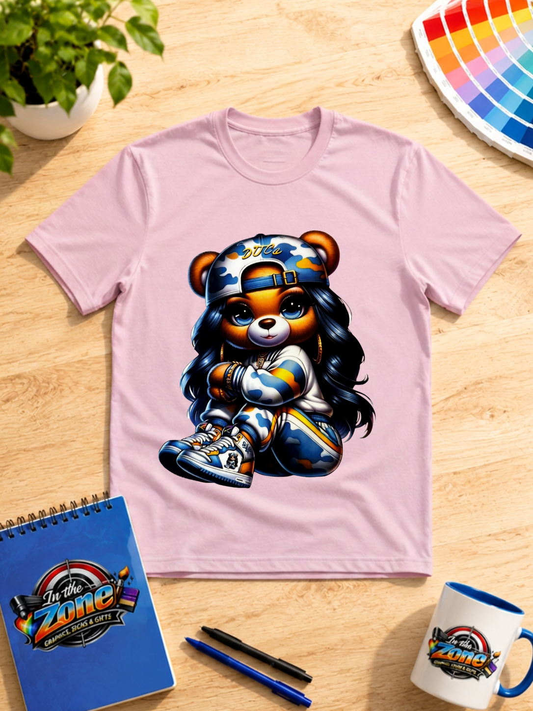 Camo Cutie Bear Graphic T-Shirt | Trendy Streetwear Bear Tee