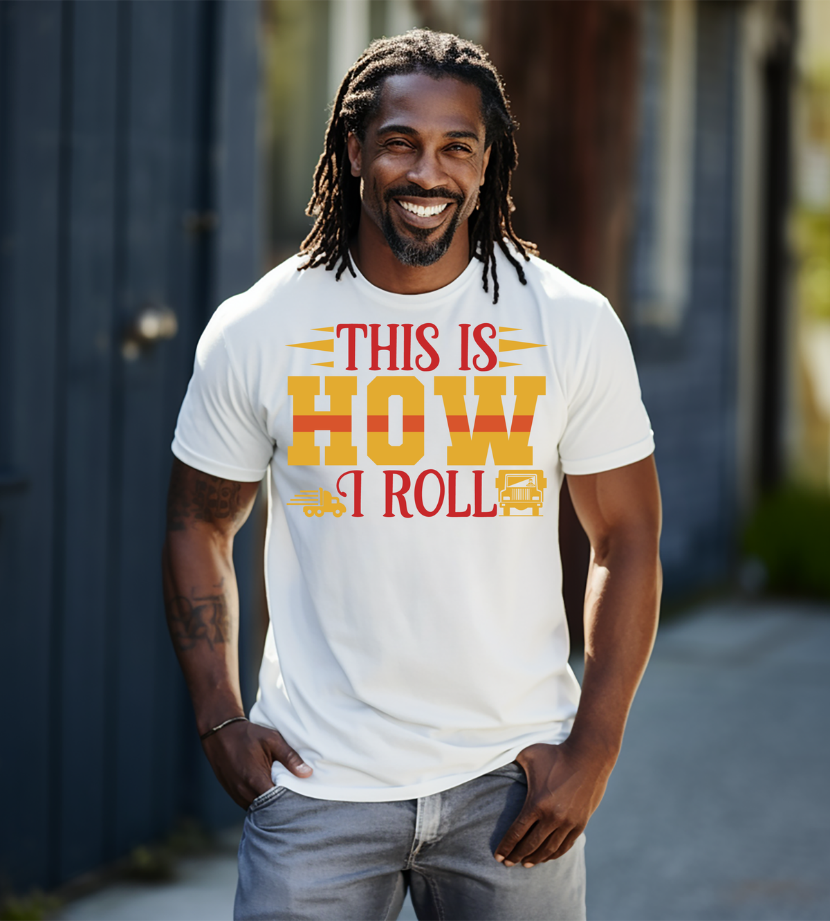 This Is How I Roll – Funny Trucker Graphic Shirt | Truck Driver Gift
