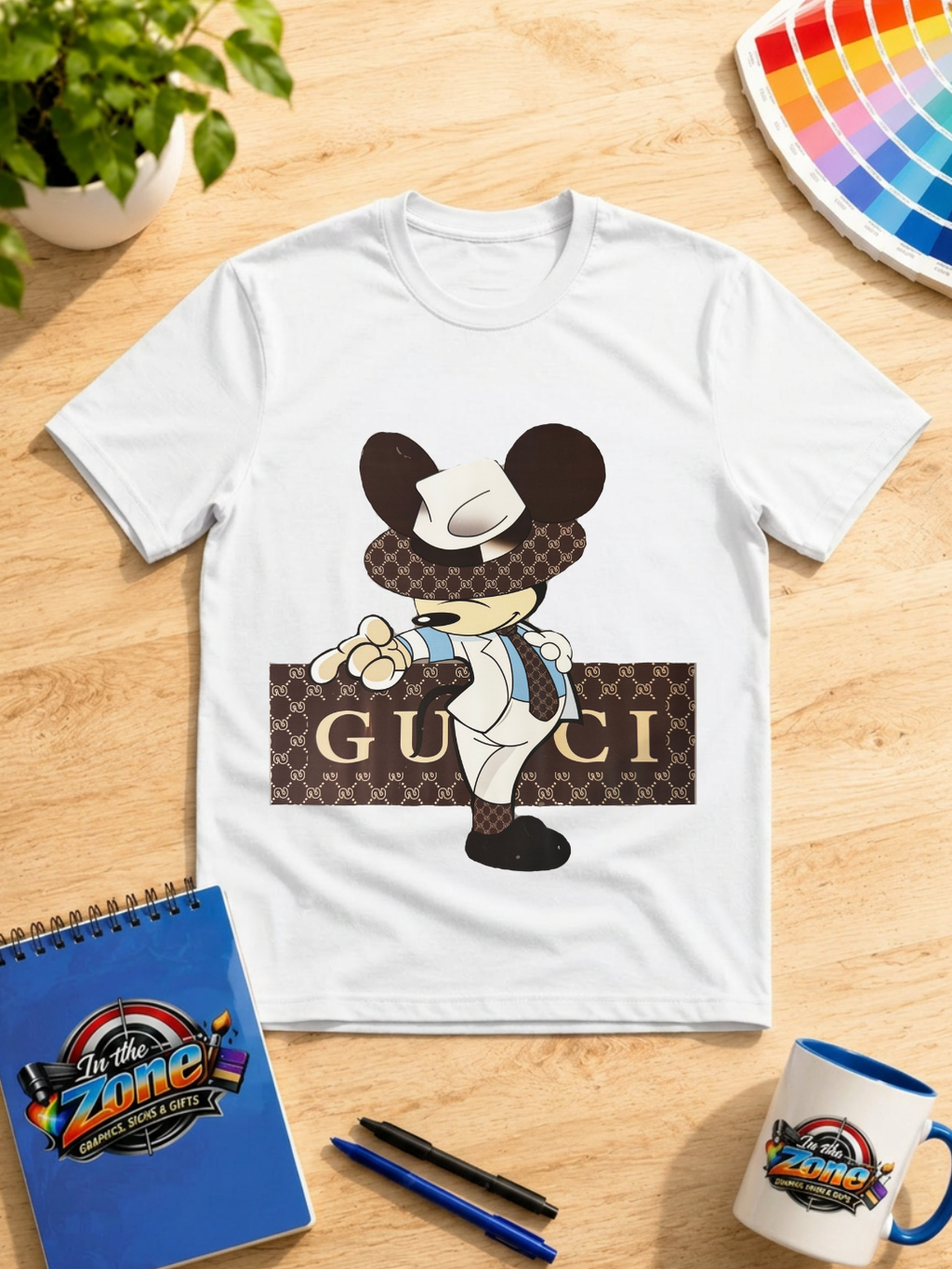 Designer-Inspired Mouse Graphic T-Shirt | Luxury Fashion Character Tee
