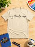 Registered Nurse Script Graphic T-Shirt | Minimalist RN Nurse Tee