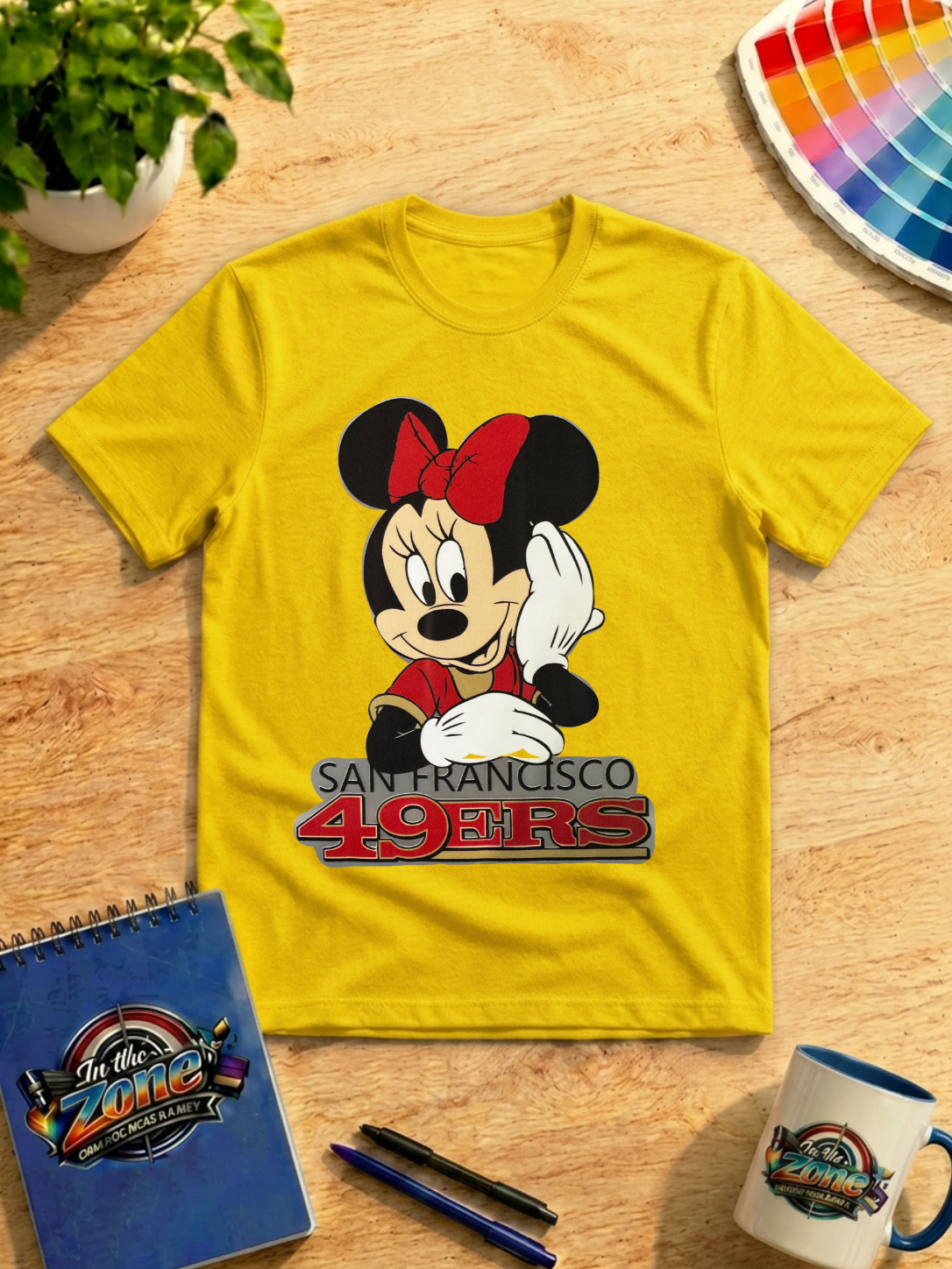 Minnie Mouse San Francisco 49ers Graphic T-Shirt | Football Fan Shirt