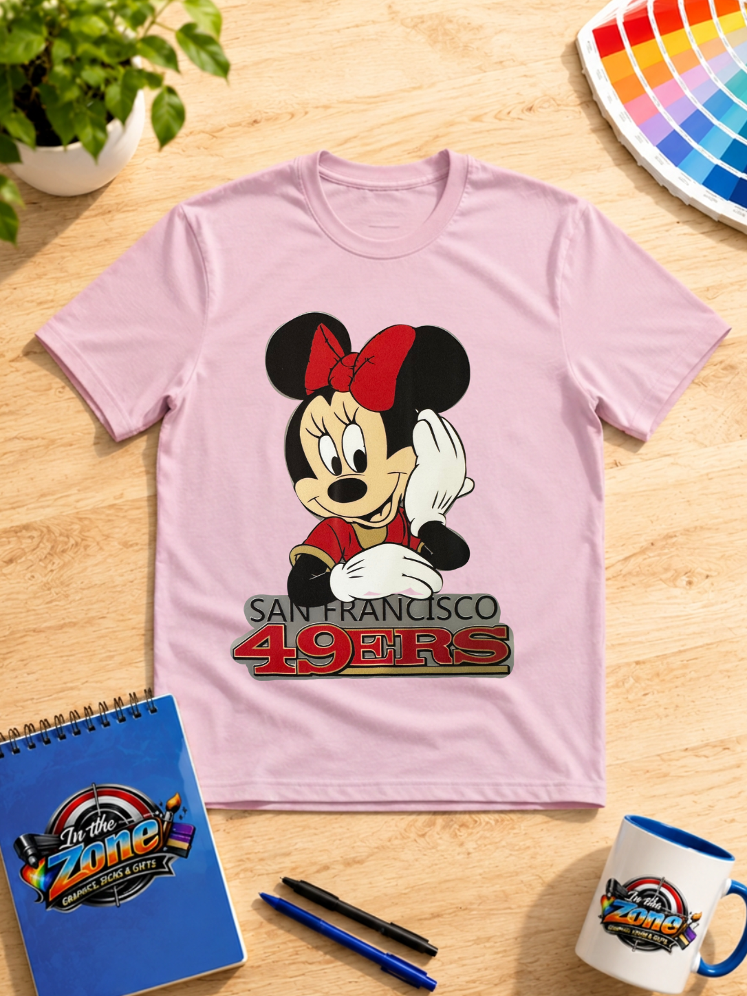 Minnie Mouse San Francisco 49ers Graphic T-Shirt | Football Fan Shirt