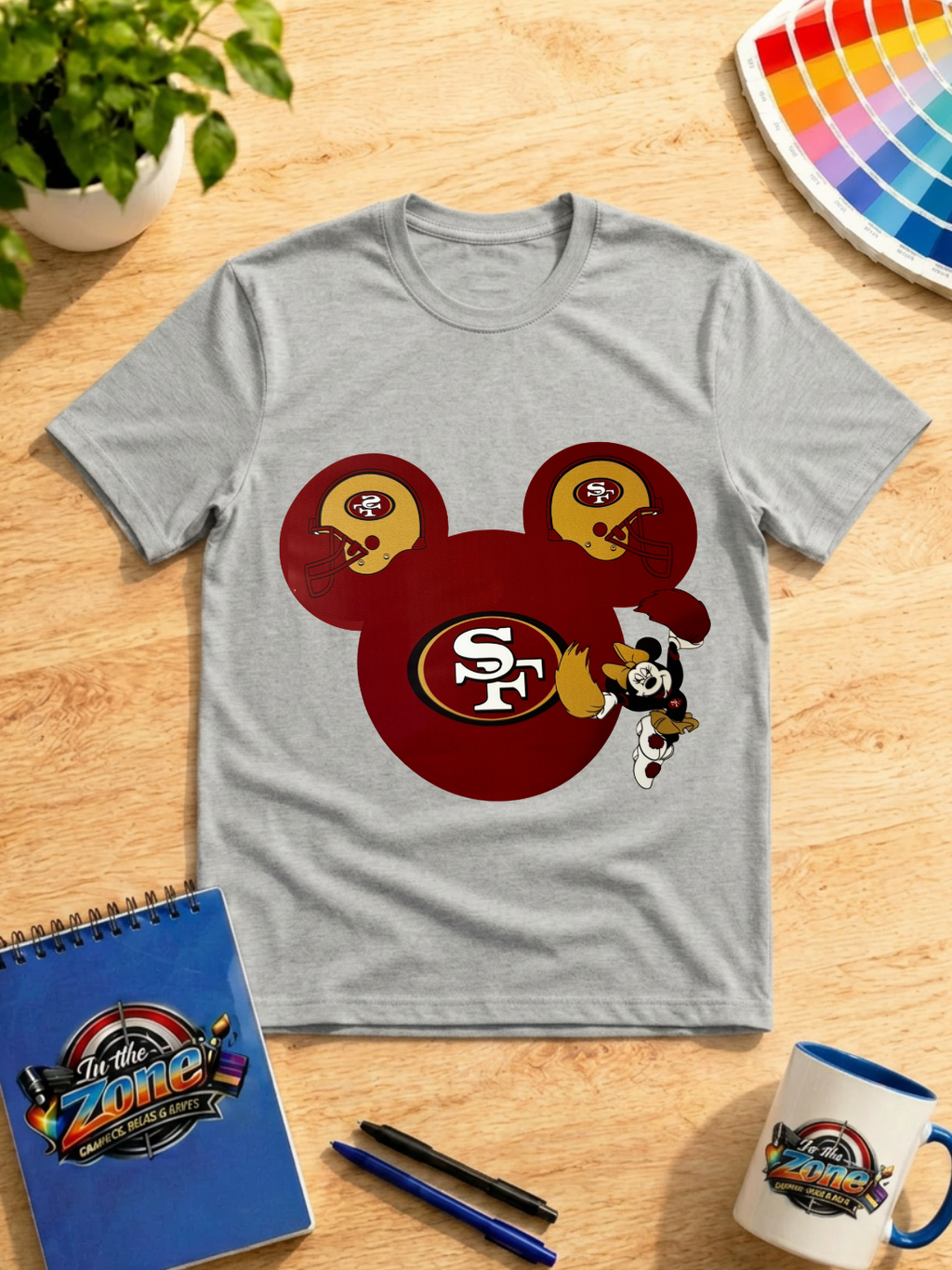 San Francisco 49ers Mouse Ears Football Graphic Shirt | Game Day Fan Tee