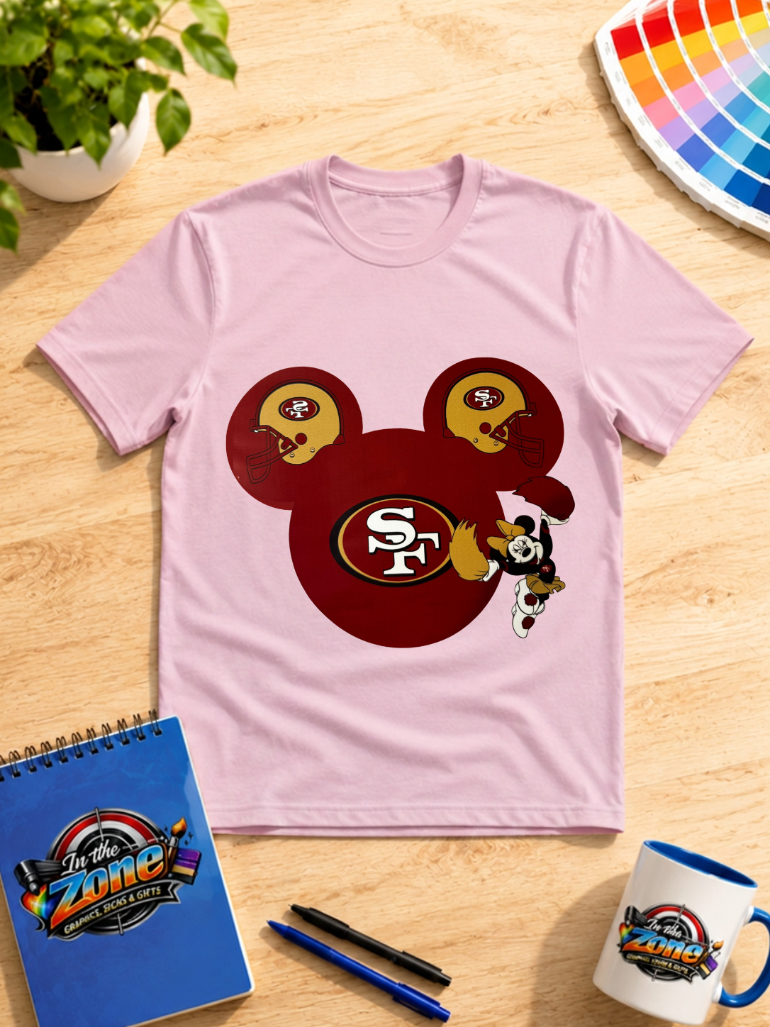 San Francisco 49ers Mouse Ears Football Graphic Shirt | Game Day Fan Tee