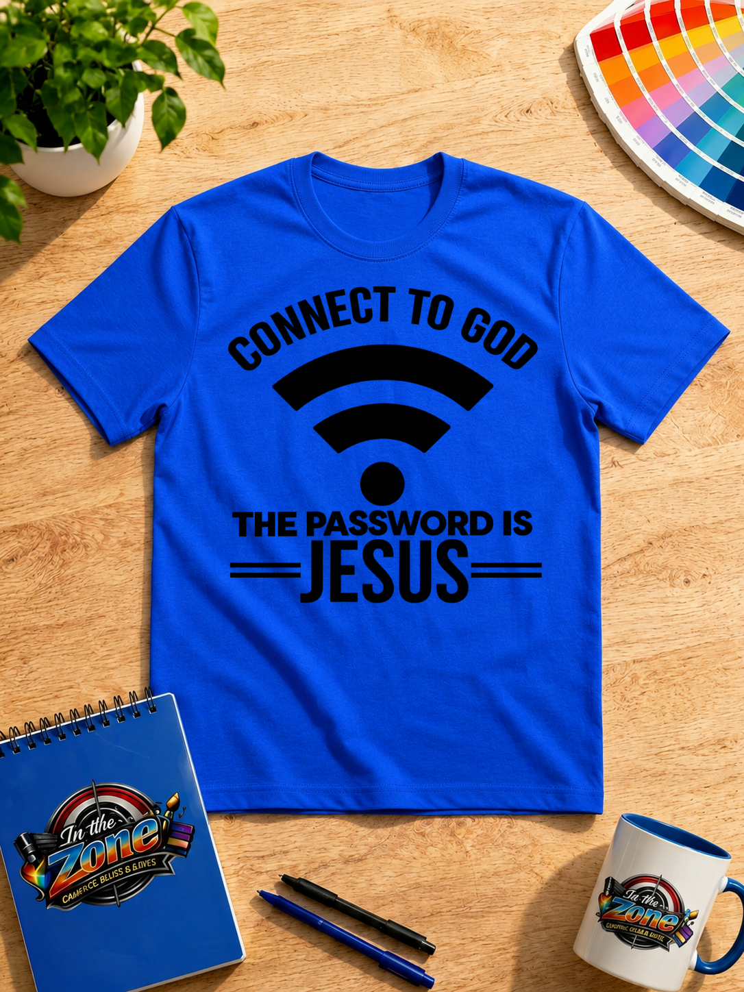 Connect to God – The Password Is Jesus Christian Faith Graphic Shirt
