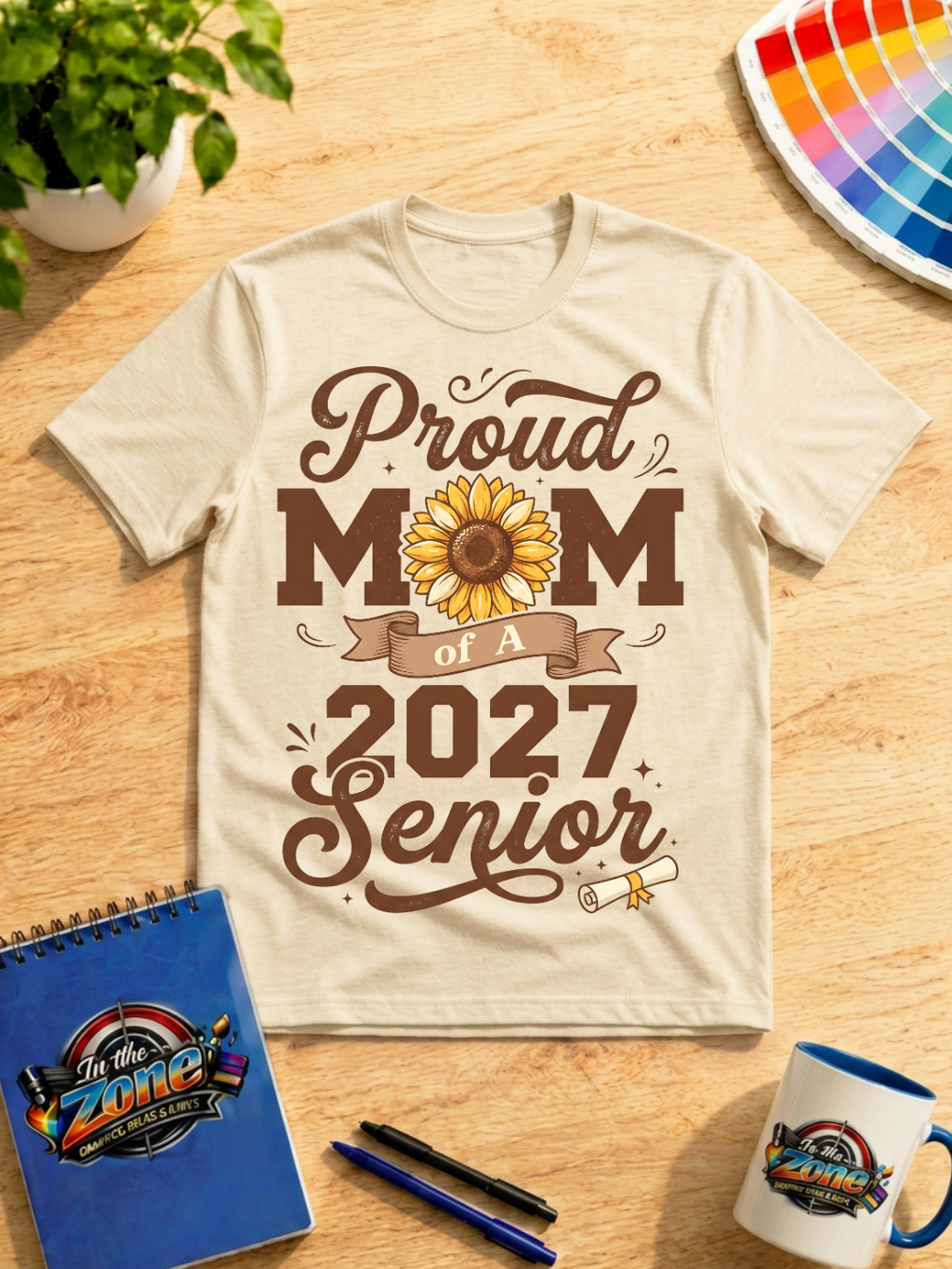 Proud Mom of a 2027 Senior Shirt – Sunflower Senior Mom Graphic Tee