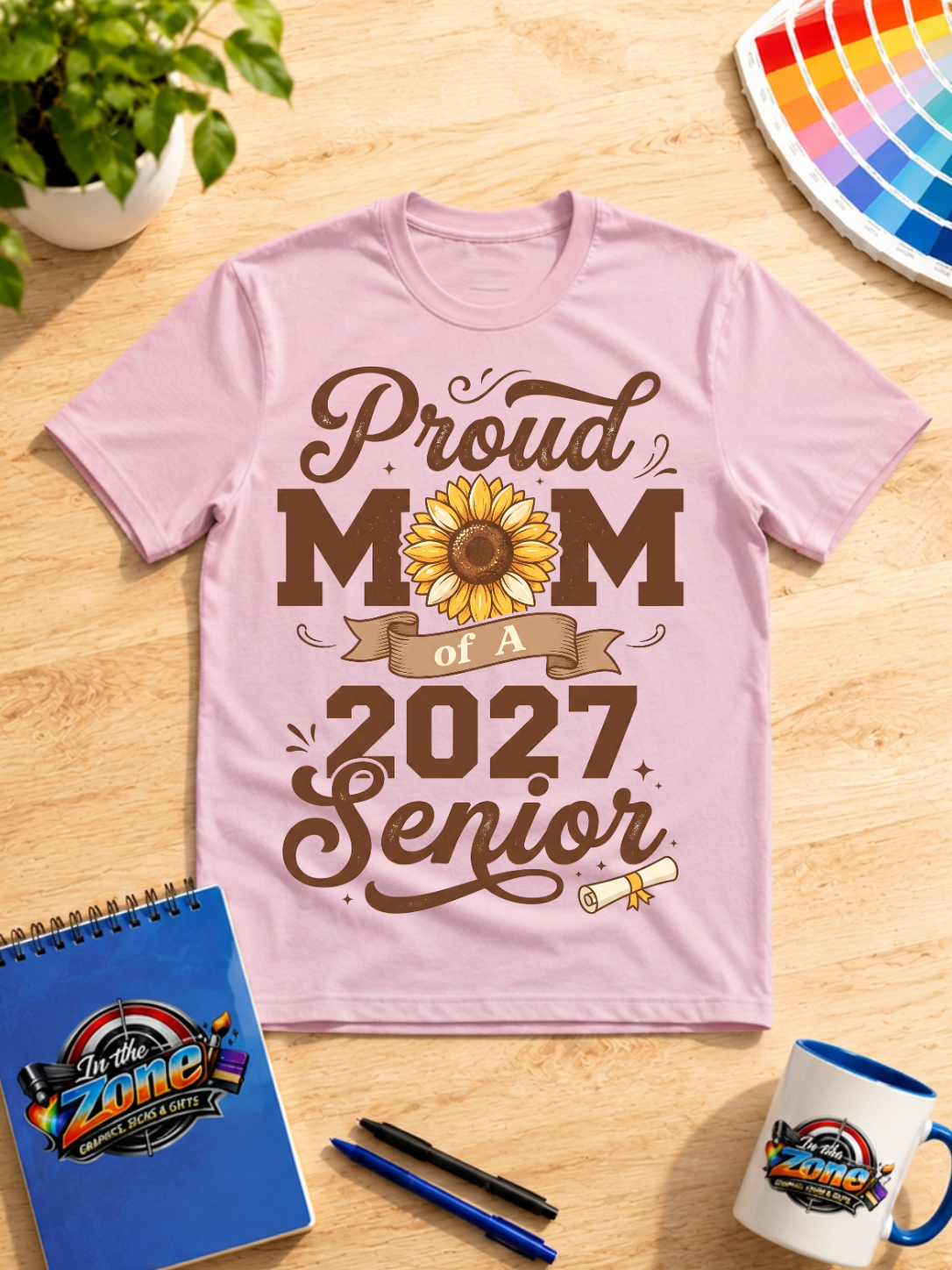 Proud Mom of a 2027 Senior Shirt – Sunflower Senior Mom Graphic Tee