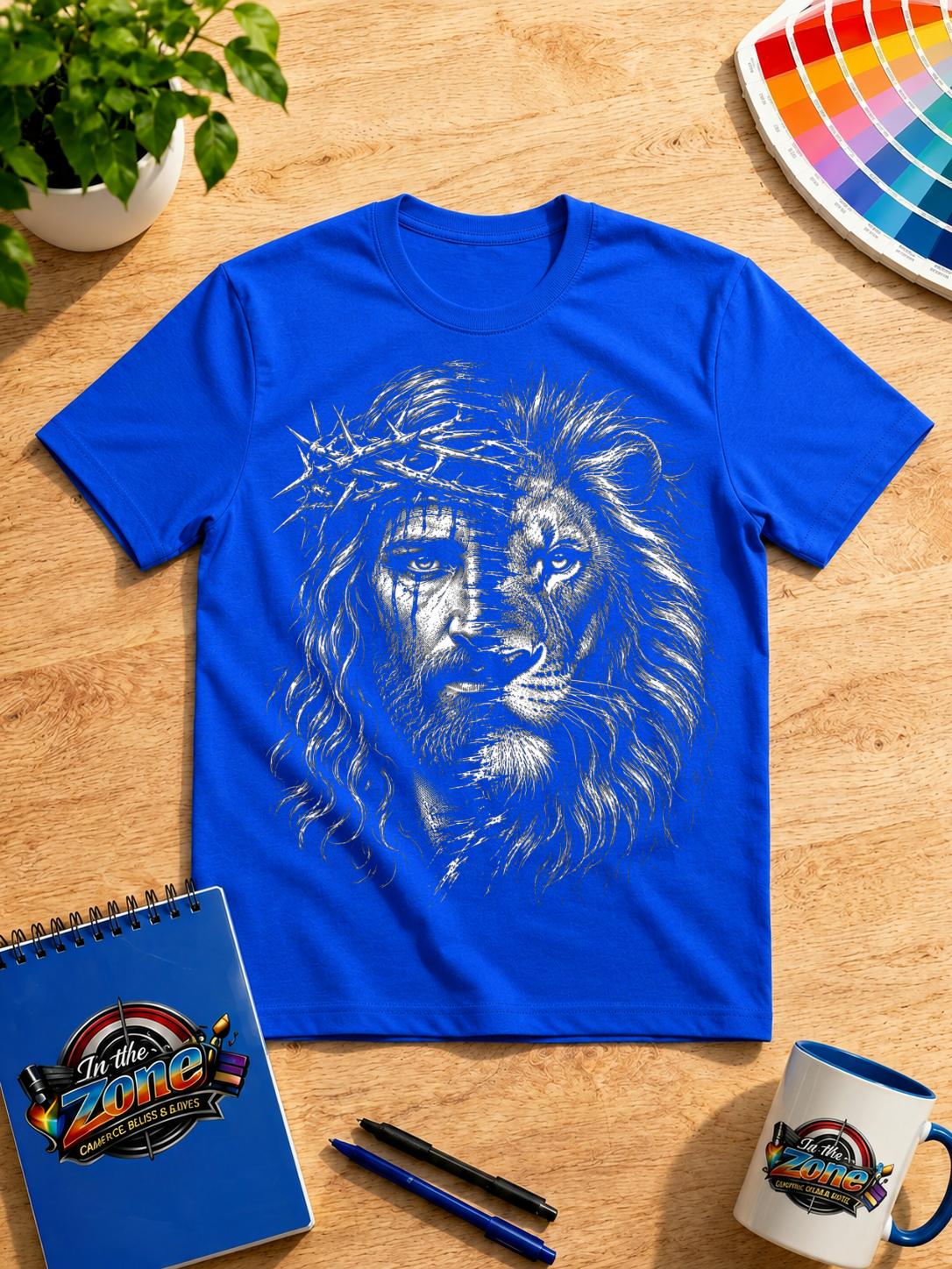 Jesus & Lion of Judah Graphic Shirt – Christian Faith T-Shirt