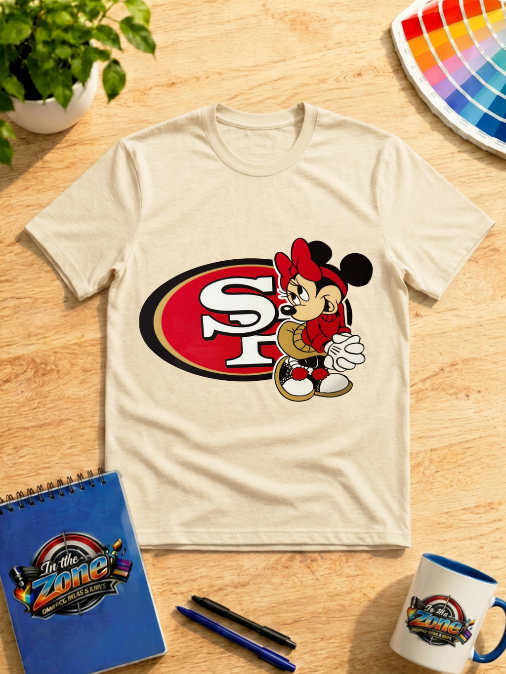 Minnie Mouse San Francisco 49ers Football Graphic Shirt | Game Day Tee