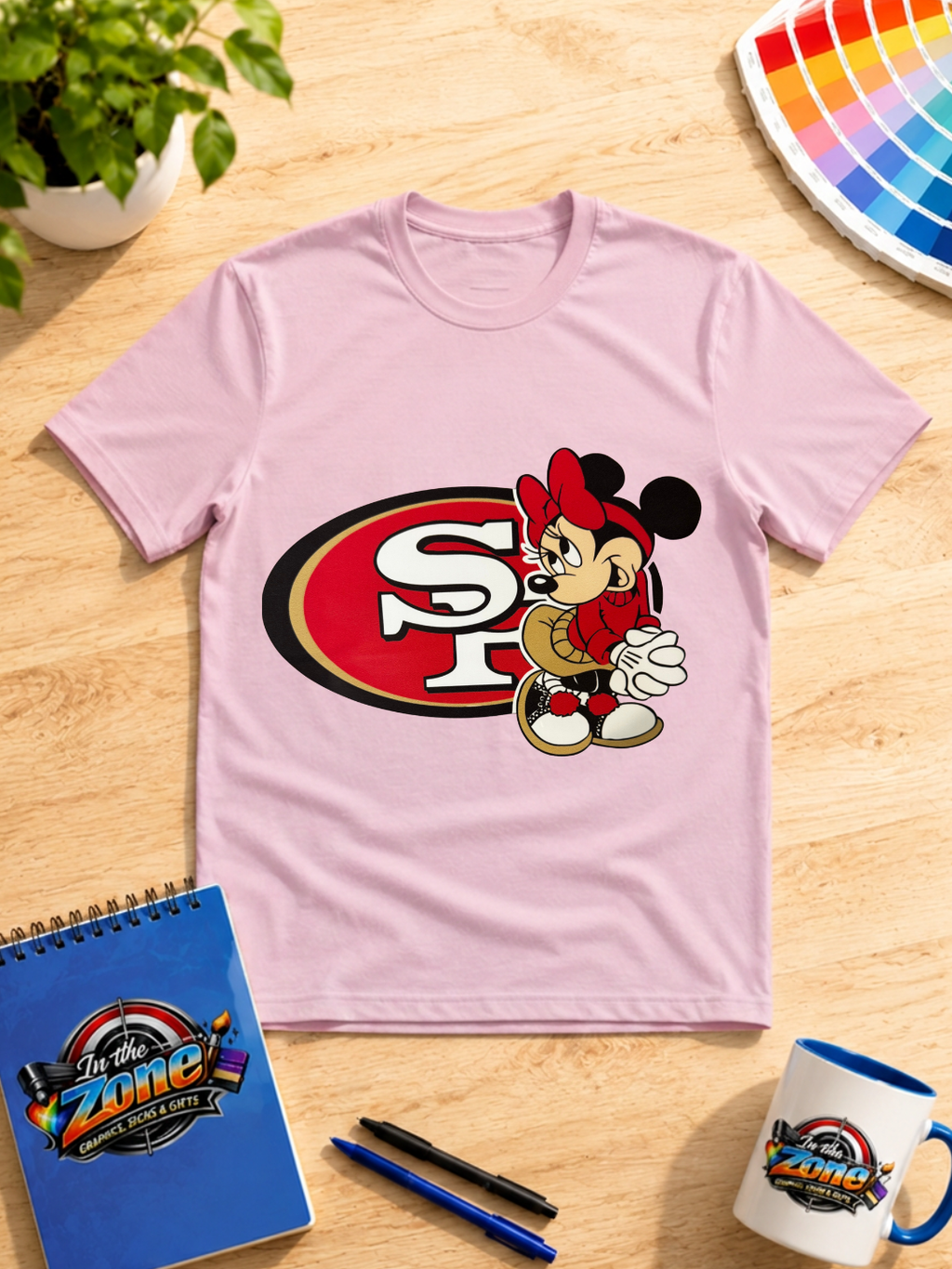 Minnie Mouse San Francisco 49ers Football Graphic Shirt | Game Day Tee