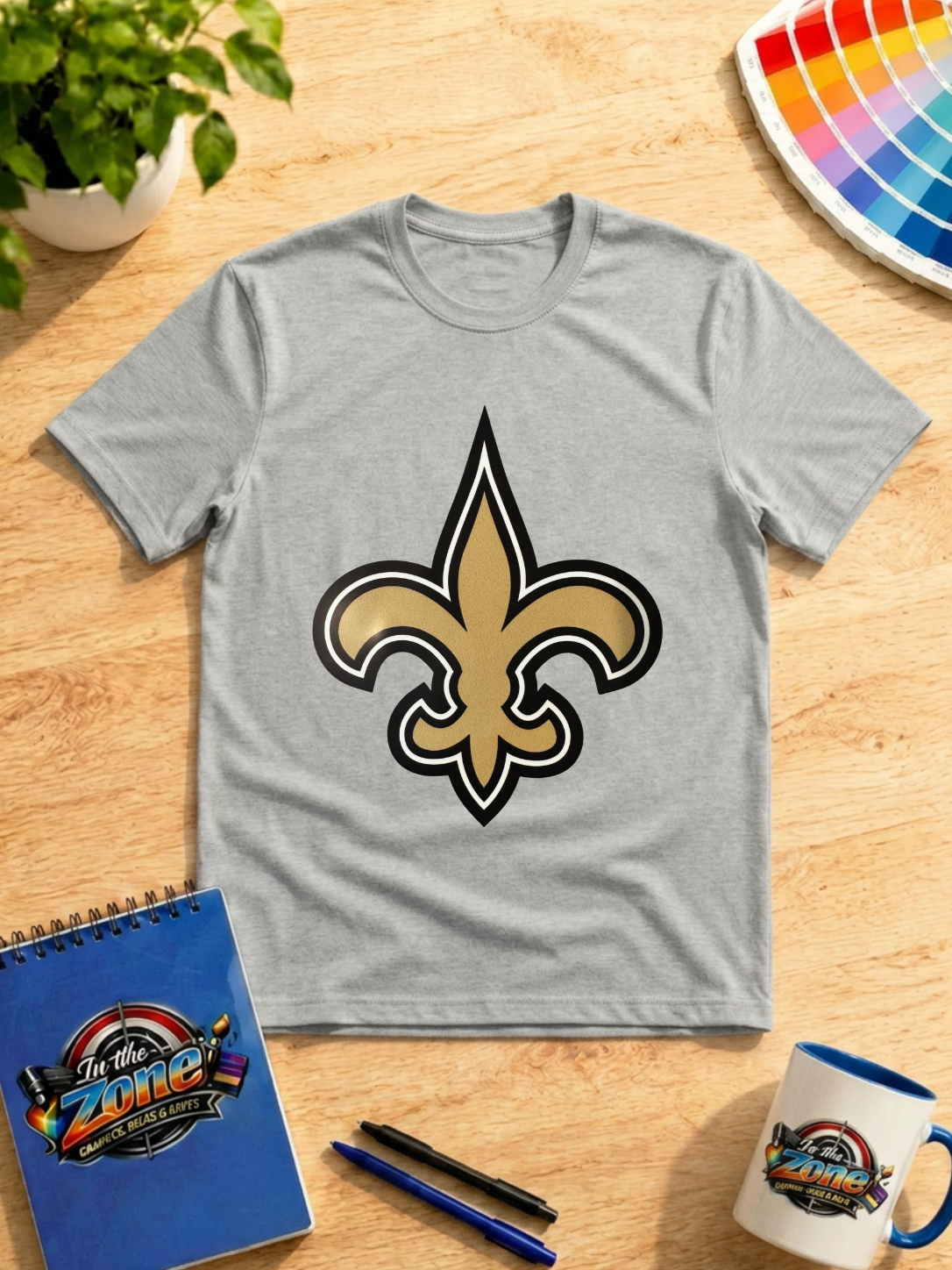 New Orleans Saints Fleur-de-Lis Graphic Shirt | Black & Gold Football Tee
