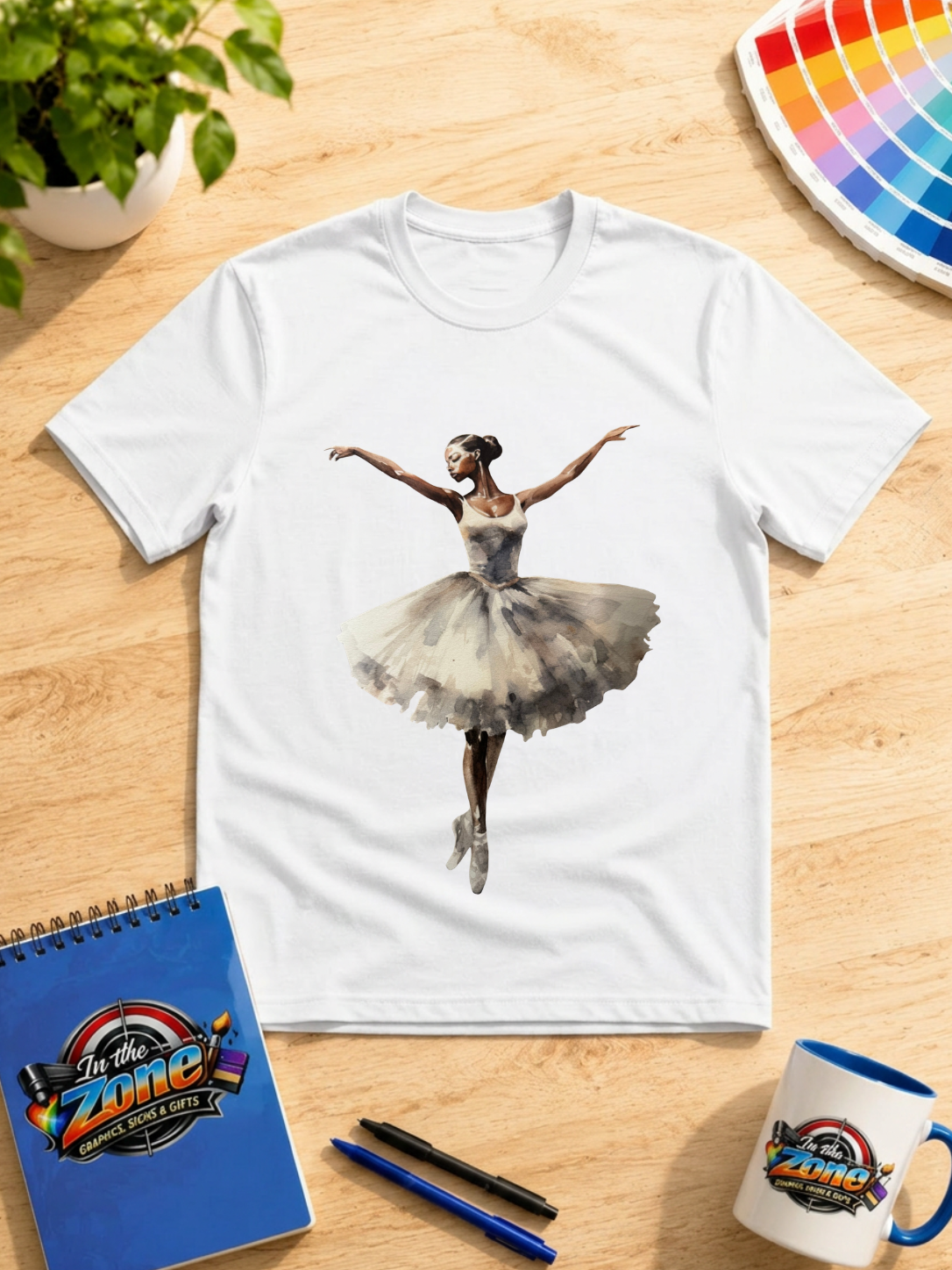 Elegant Ballerina Watercolor Graphic Shirt | Ballet Dancer Tee