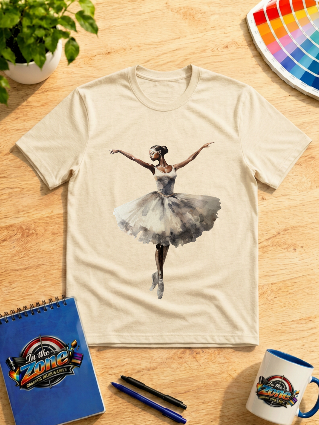Elegant Ballerina Watercolor Graphic Shirt | Ballet Dancer Tee