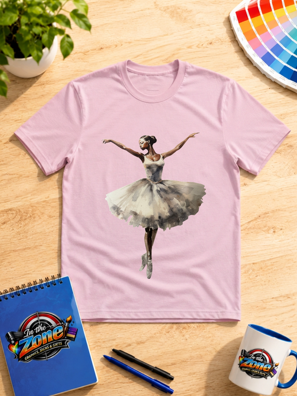 Elegant Ballerina Watercolor Graphic Shirt | Ballet Dancer Tee