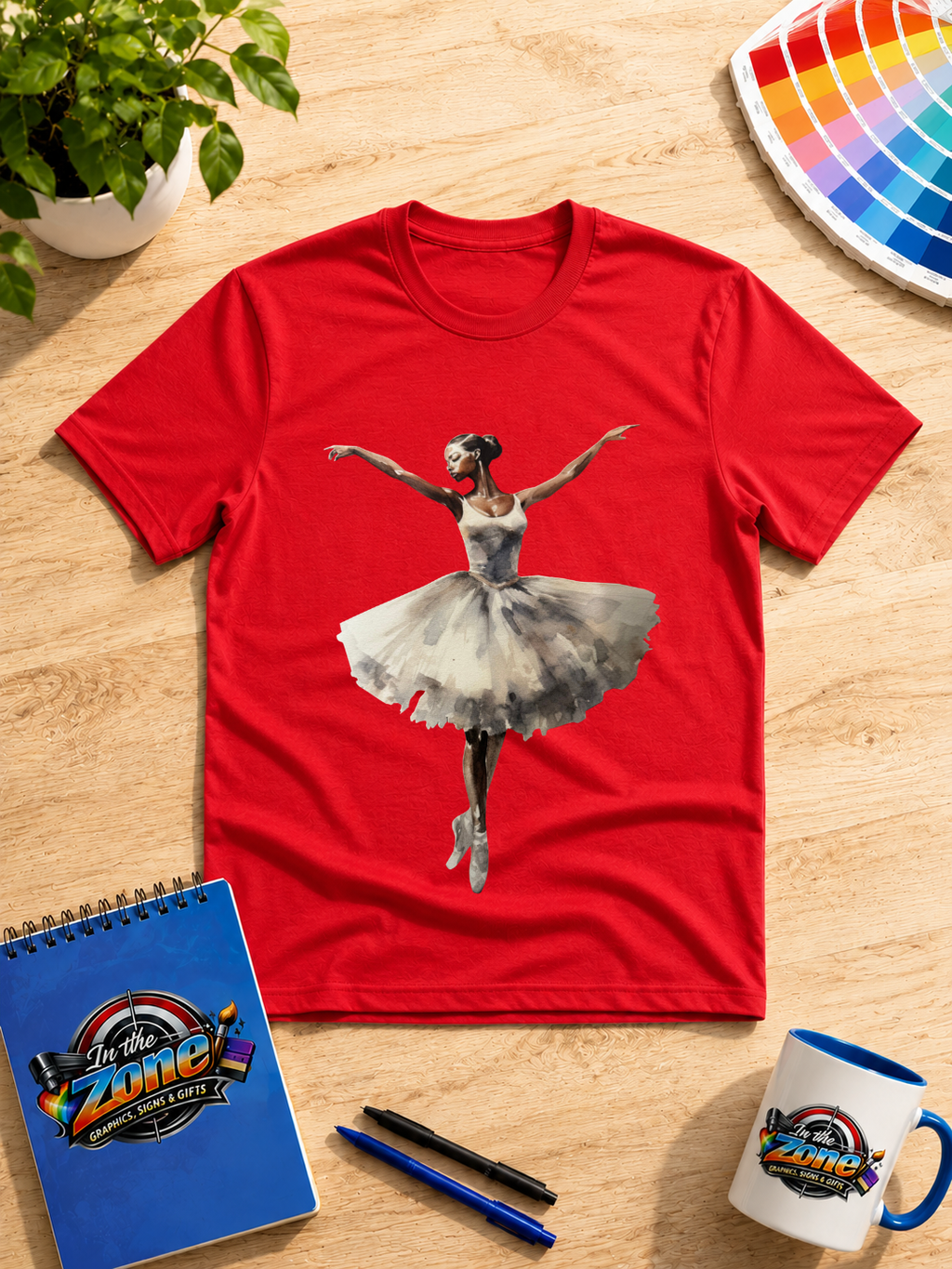 Elegant Ballerina Watercolor Graphic Shirt | Ballet Dancer Tee