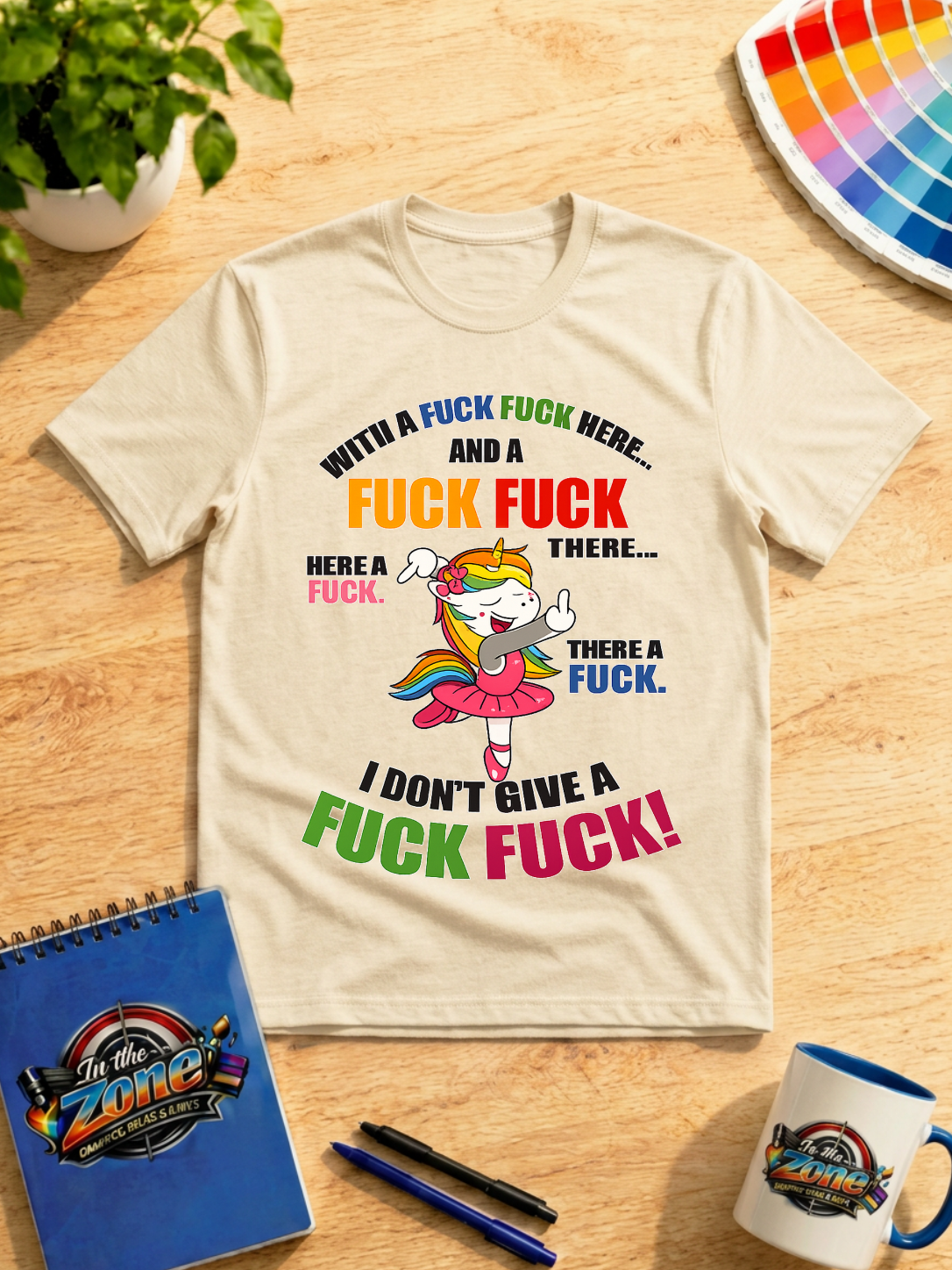 I Don’t Give a F*ck Unicorn Graphic Shirt | Funny Sarcastic Adult Tee