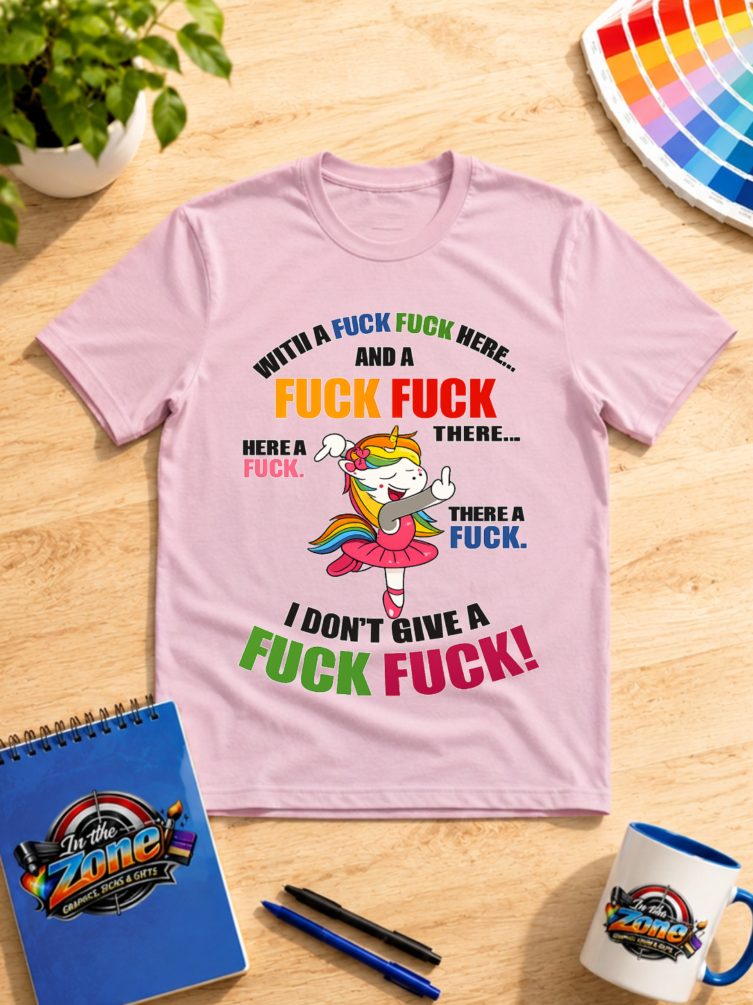 I Don’t Give a F*ck Unicorn Graphic Shirt | Funny Sarcastic Adult Tee