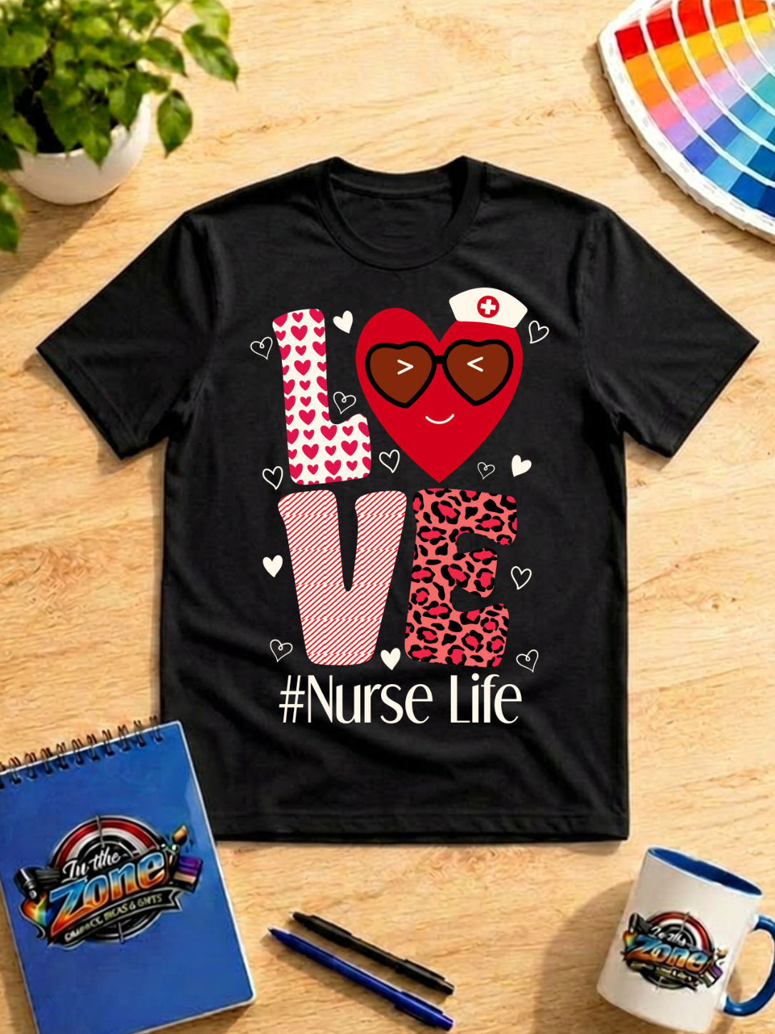 Nurse Life LOVE Shirt – Cute Nurse Heart Graphic Tee
