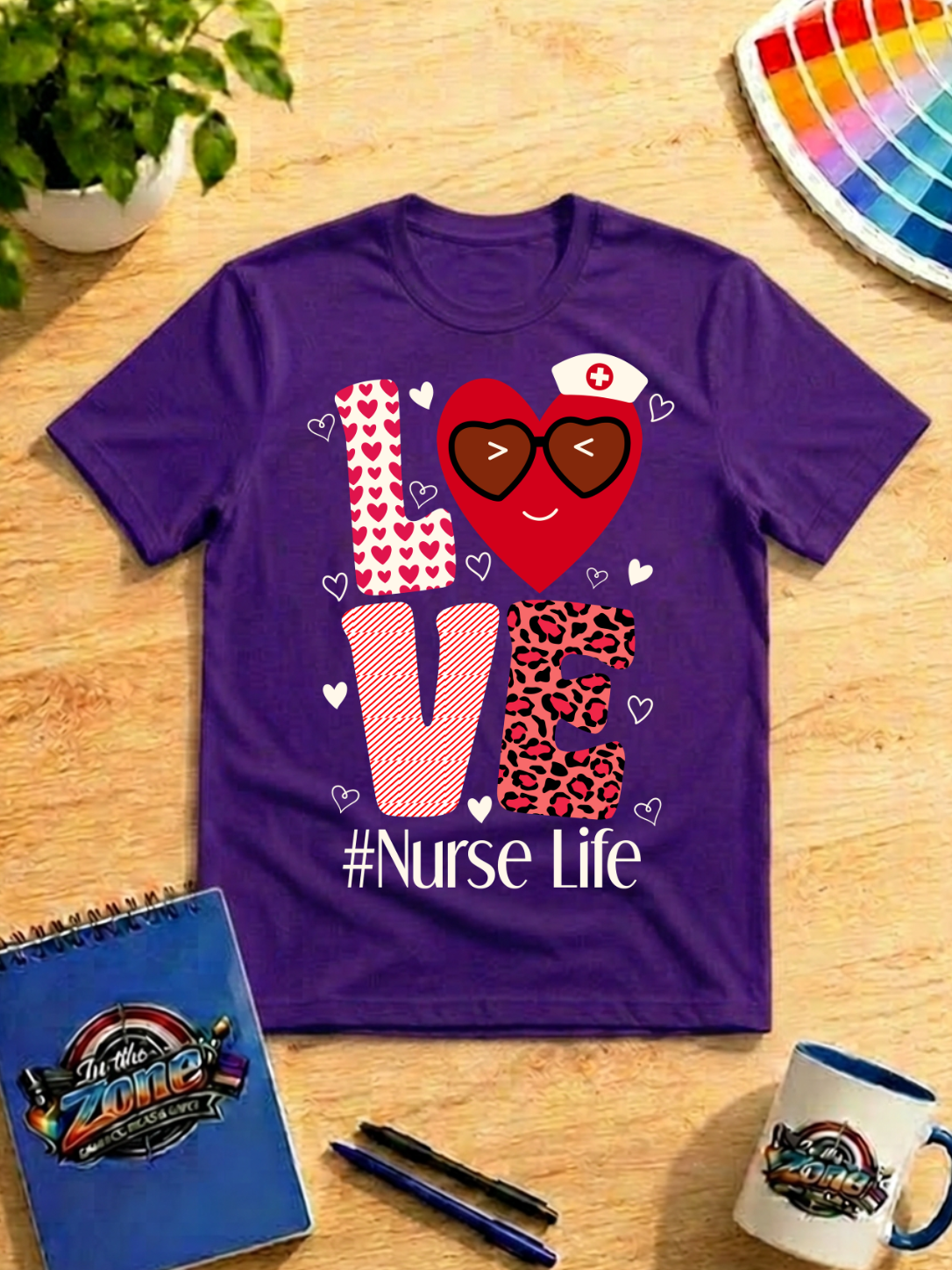 Nurse Life LOVE Shirt – Cute Nurse Heart Graphic Tee